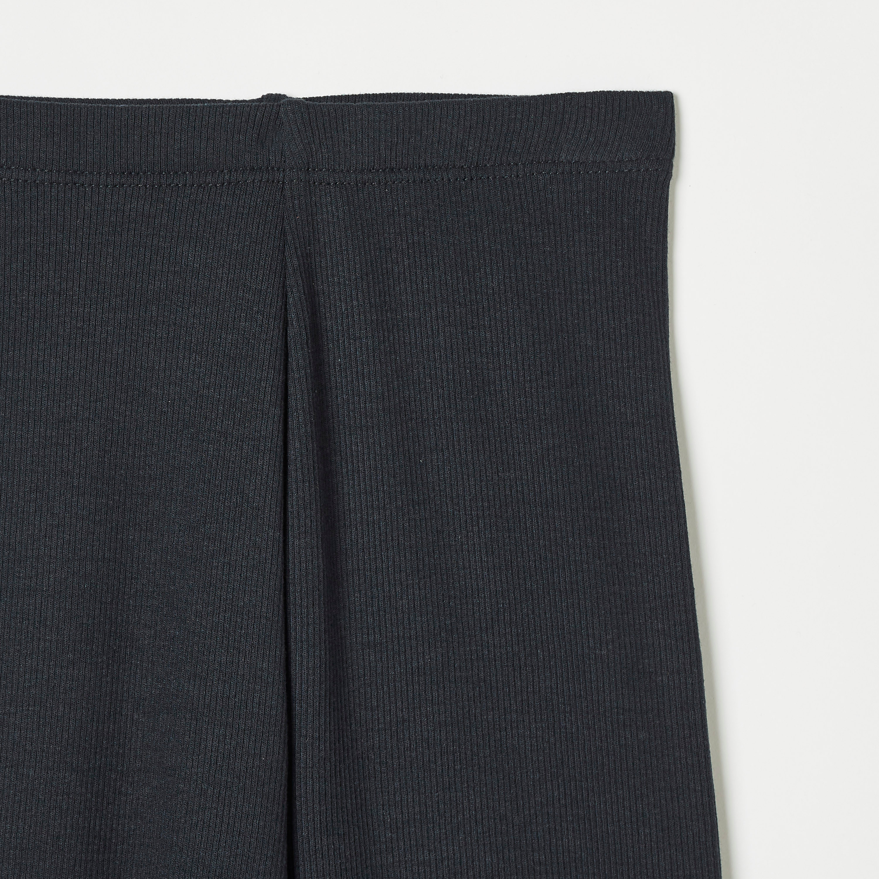 Juniors Solid Leggings with Elasticated Waistband-baby-girls-clothing-bottoms-leggings-image-2
