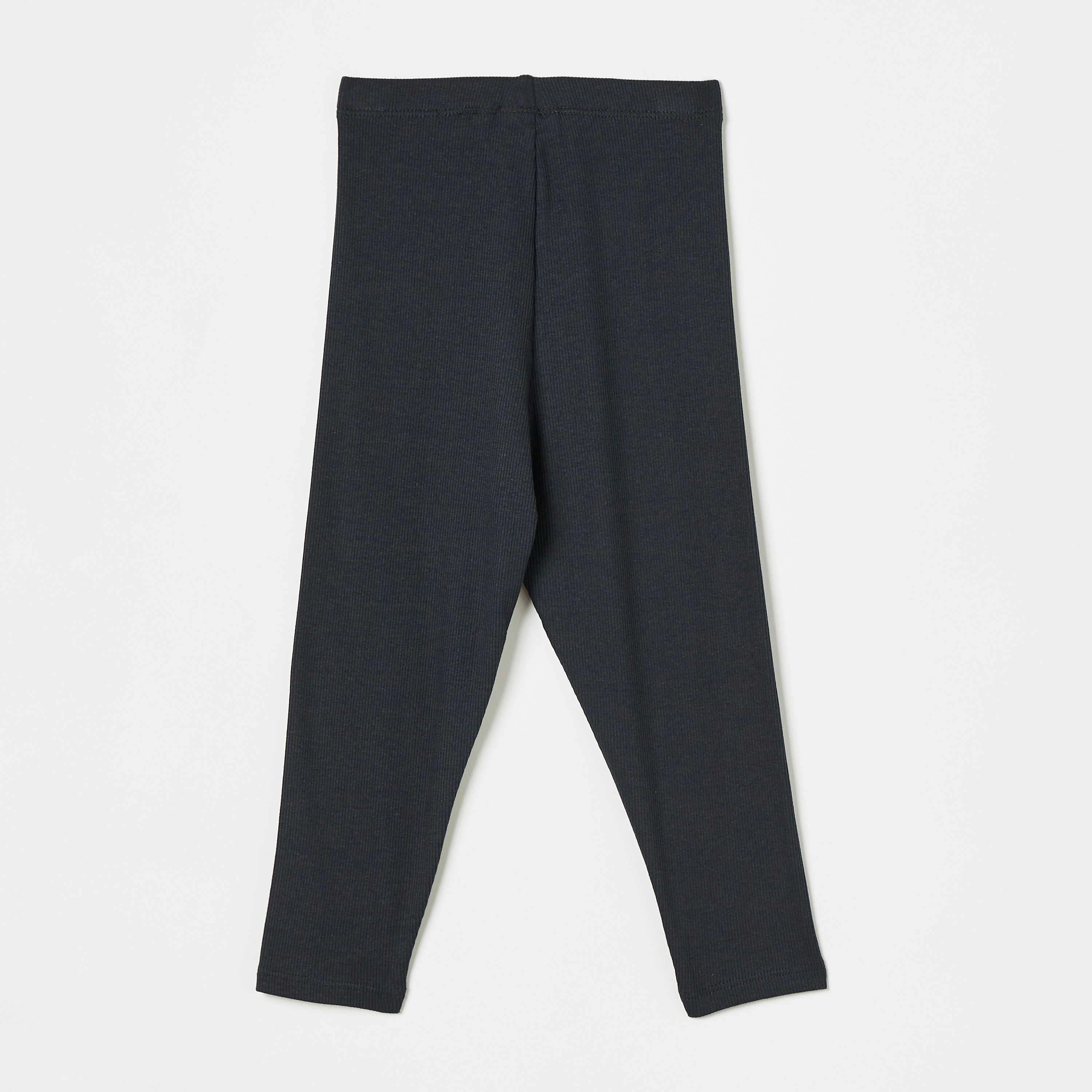 Juniors Solid Leggings with Elasticated Waistband-baby-girls-clothing-bottoms-leggings-image-4