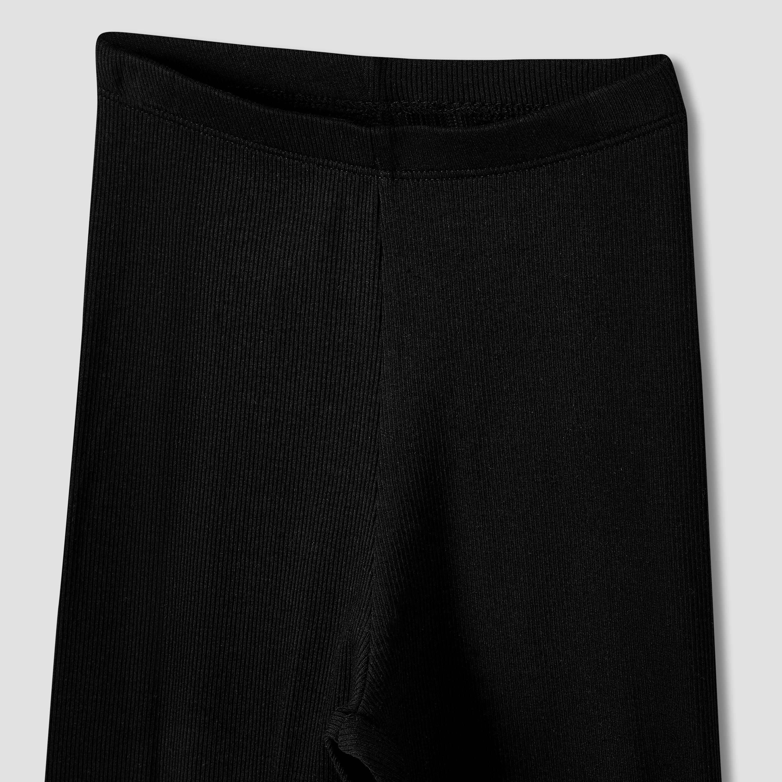 Juniors Solid Leggings with Elasticated Waist - Set of 2-baby-girls-clothing-bottoms-leggings-image-6