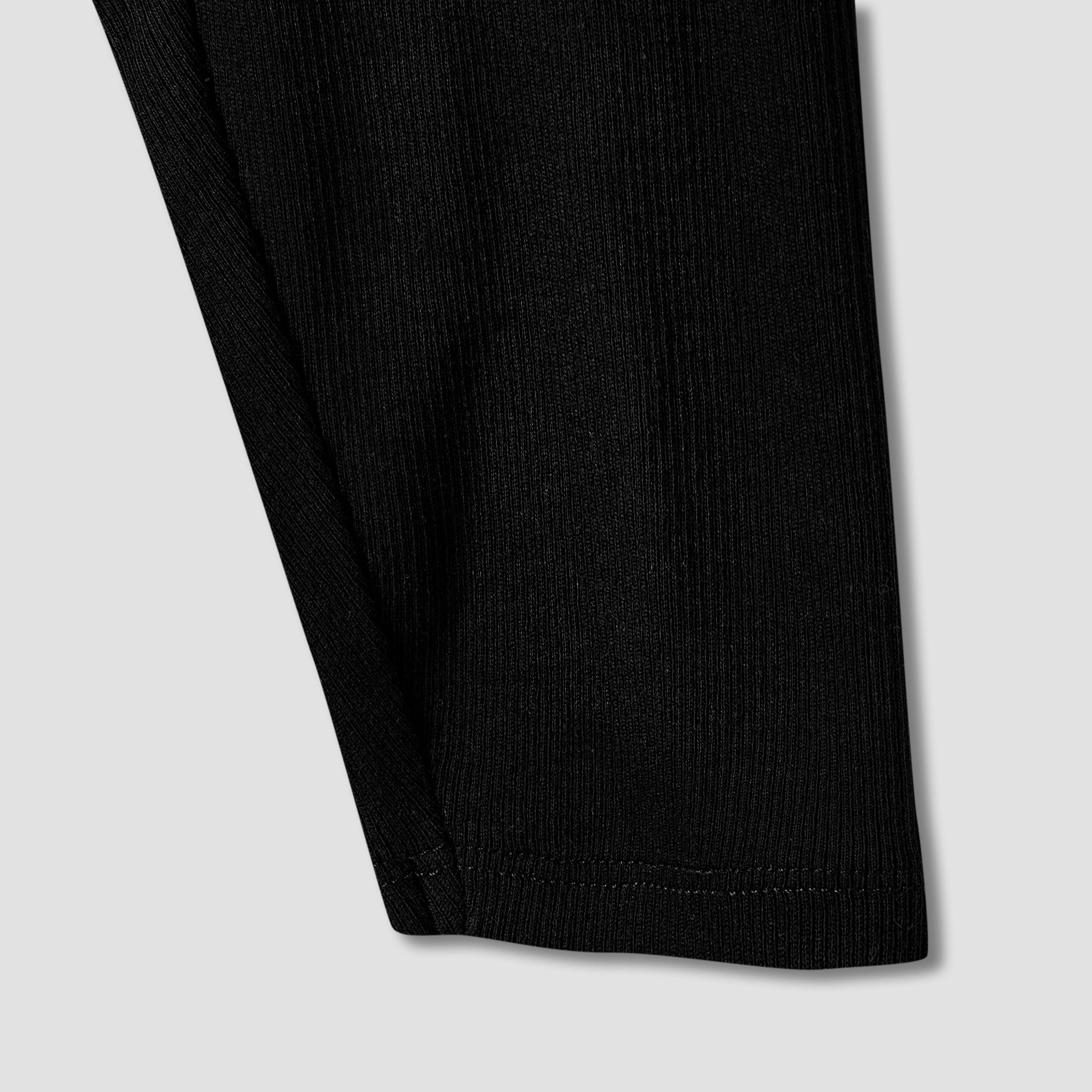 Juniors Solid Leggings with Elasticated Waist - Set of 2-baby-girls-clothing-bottoms-leggings-image-7