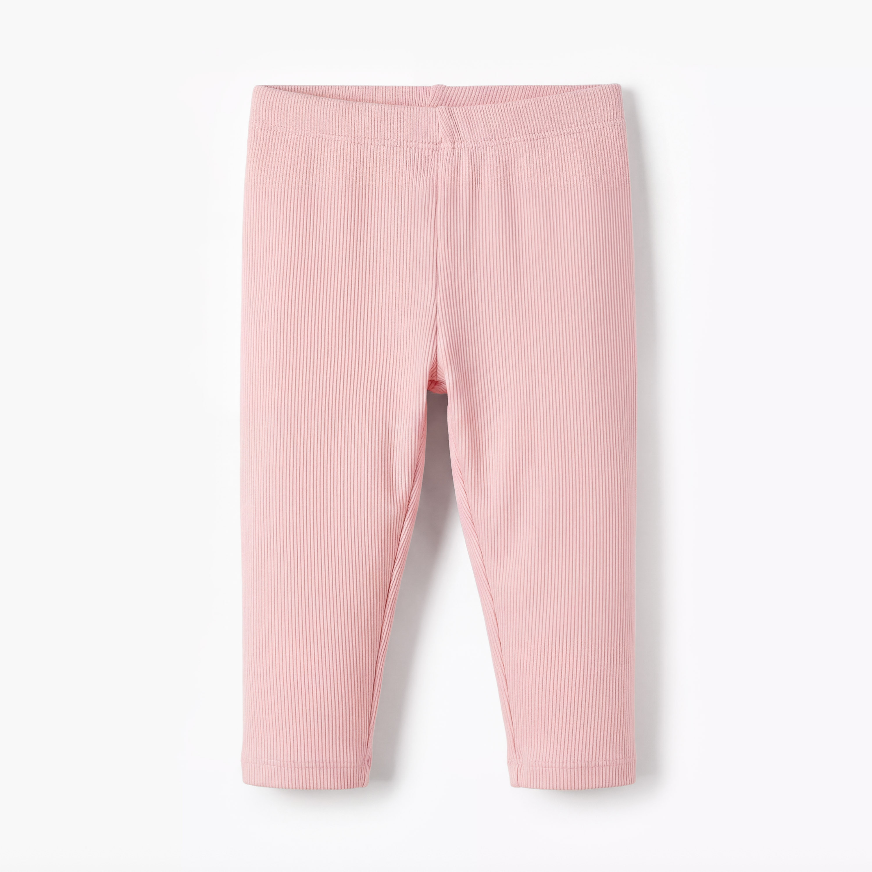 Juniors Solid Leggings with Elasticated Waist - Set of 2-baby-girls-clothing-bottoms-leggings-image-3