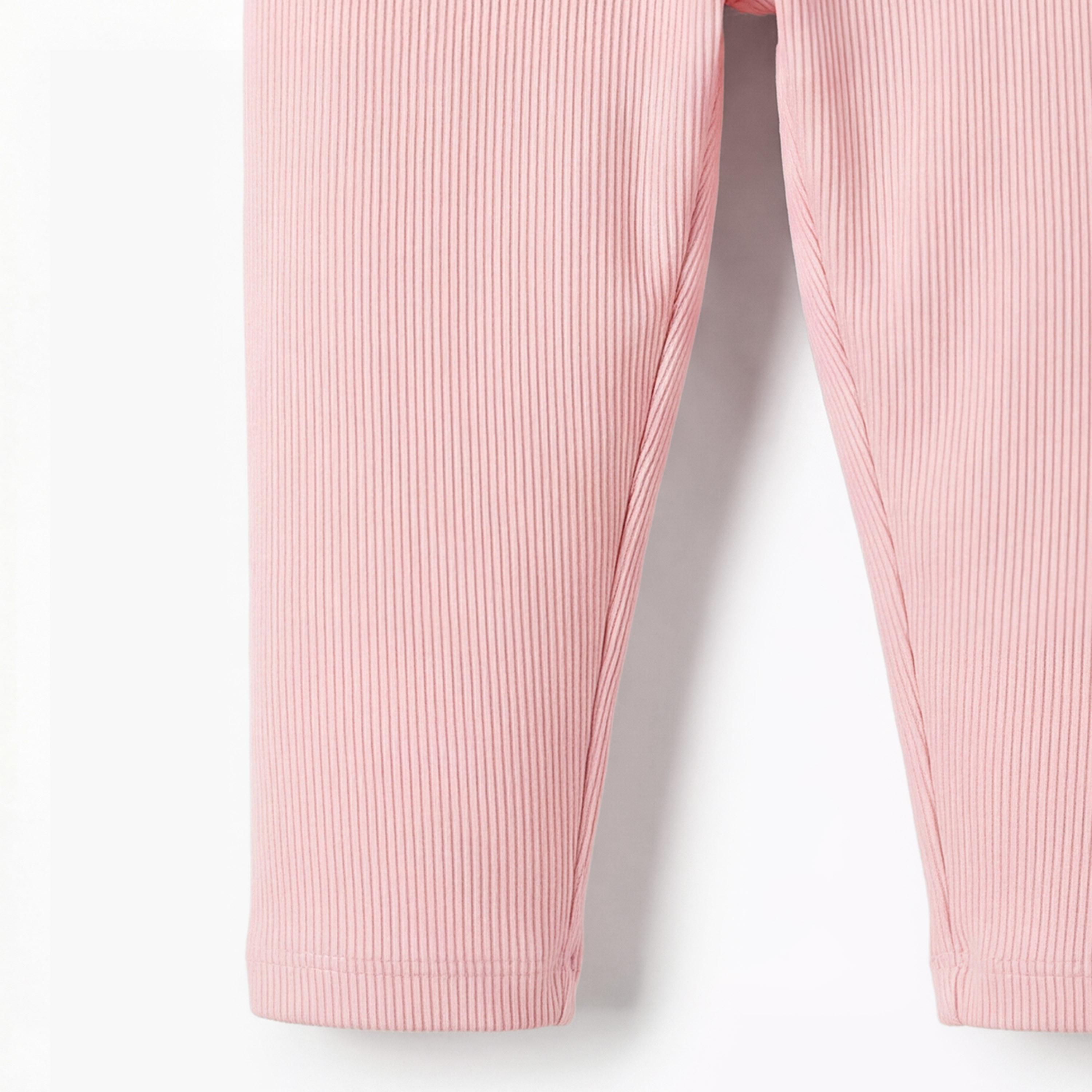 Juniors Solid Leggings with Elasticated Waist - Set of 2-baby-girls-clothing-bottoms-leggings-image-6