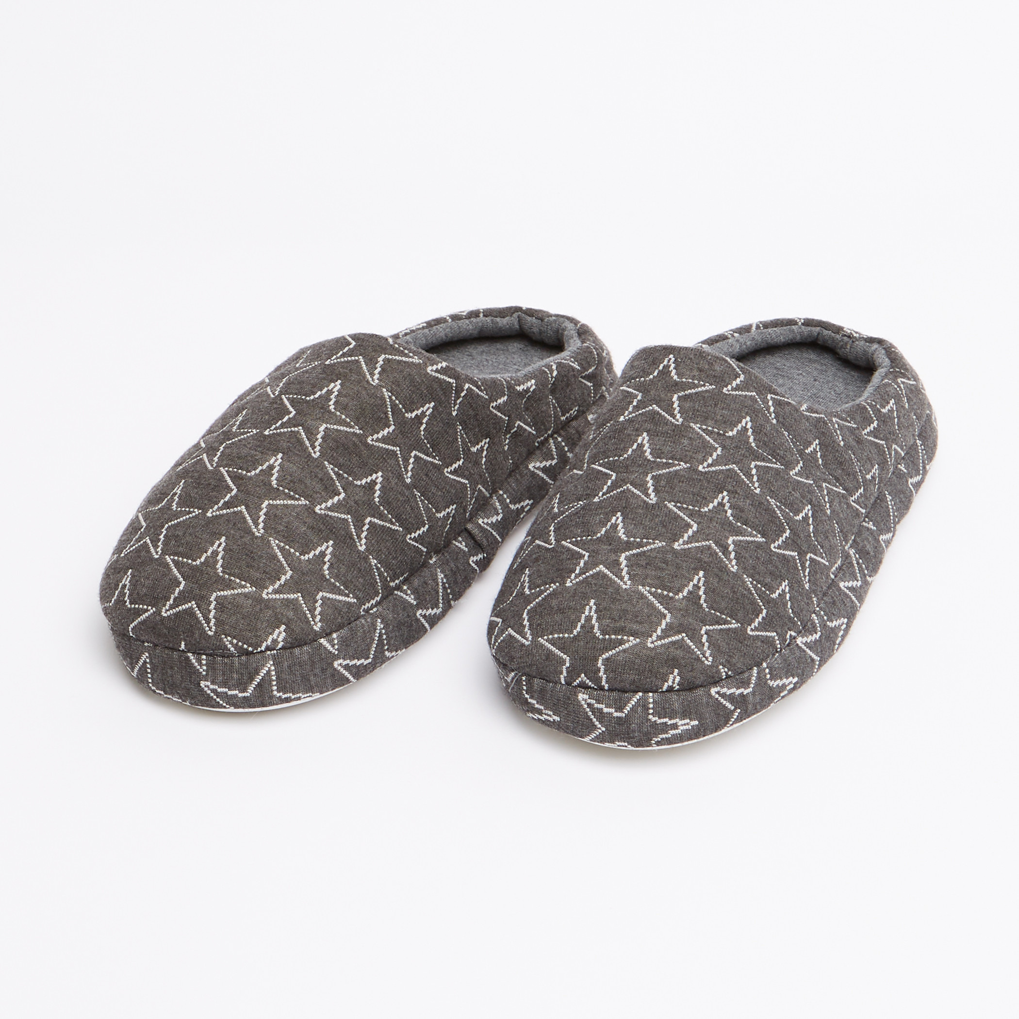 Juniors Star Printed Plush Booties-boys-shoes-flipflopsandslides-image-1
