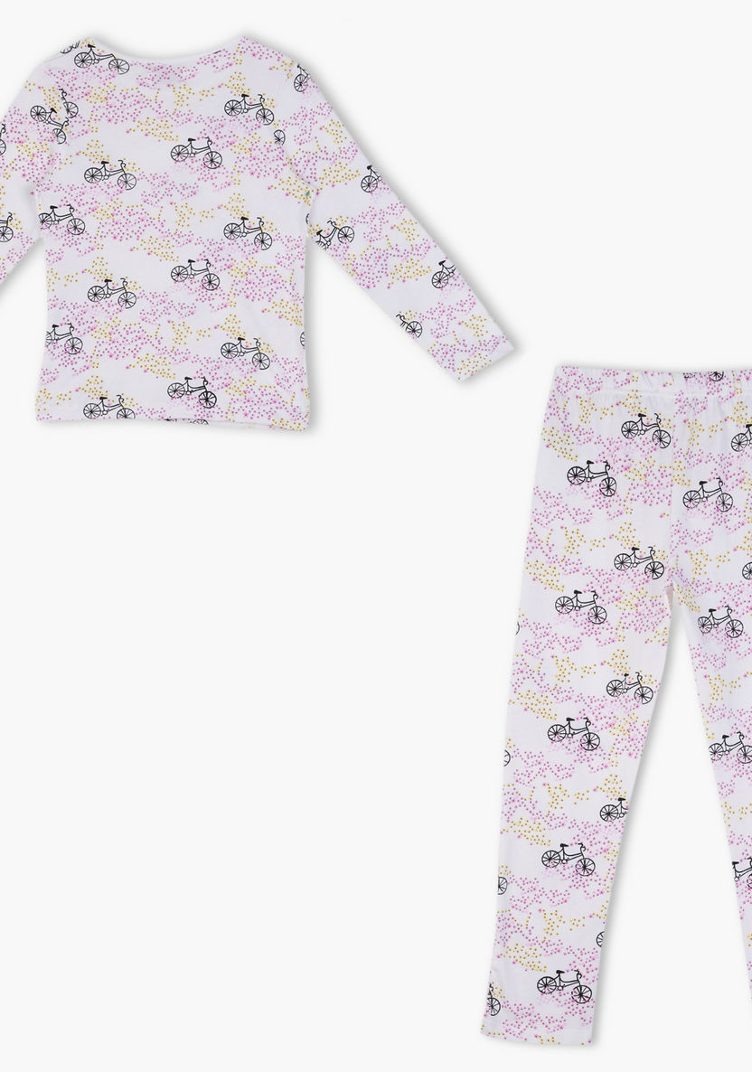 Juniors Printed T-shirt and Pyjama - Set of 2-Nightwear-image-1