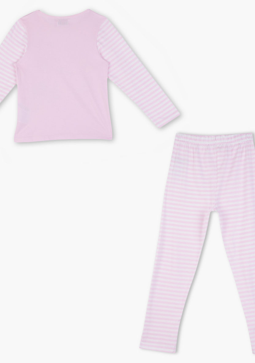 Juniors Printed T-shirt and Pyjama - Set of 2-Nightwear-image-3