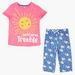 Juniors Printed T-shirt and Capri Set-Nightwear-thumbnail-0