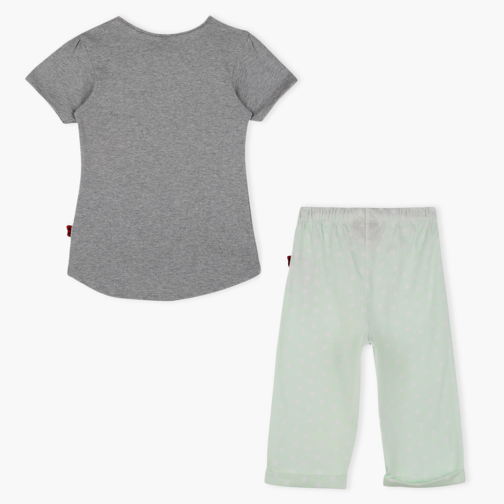Hello Kitty Printed T-Shirt and Capri Set-girls-clothing-nightwear-image-2