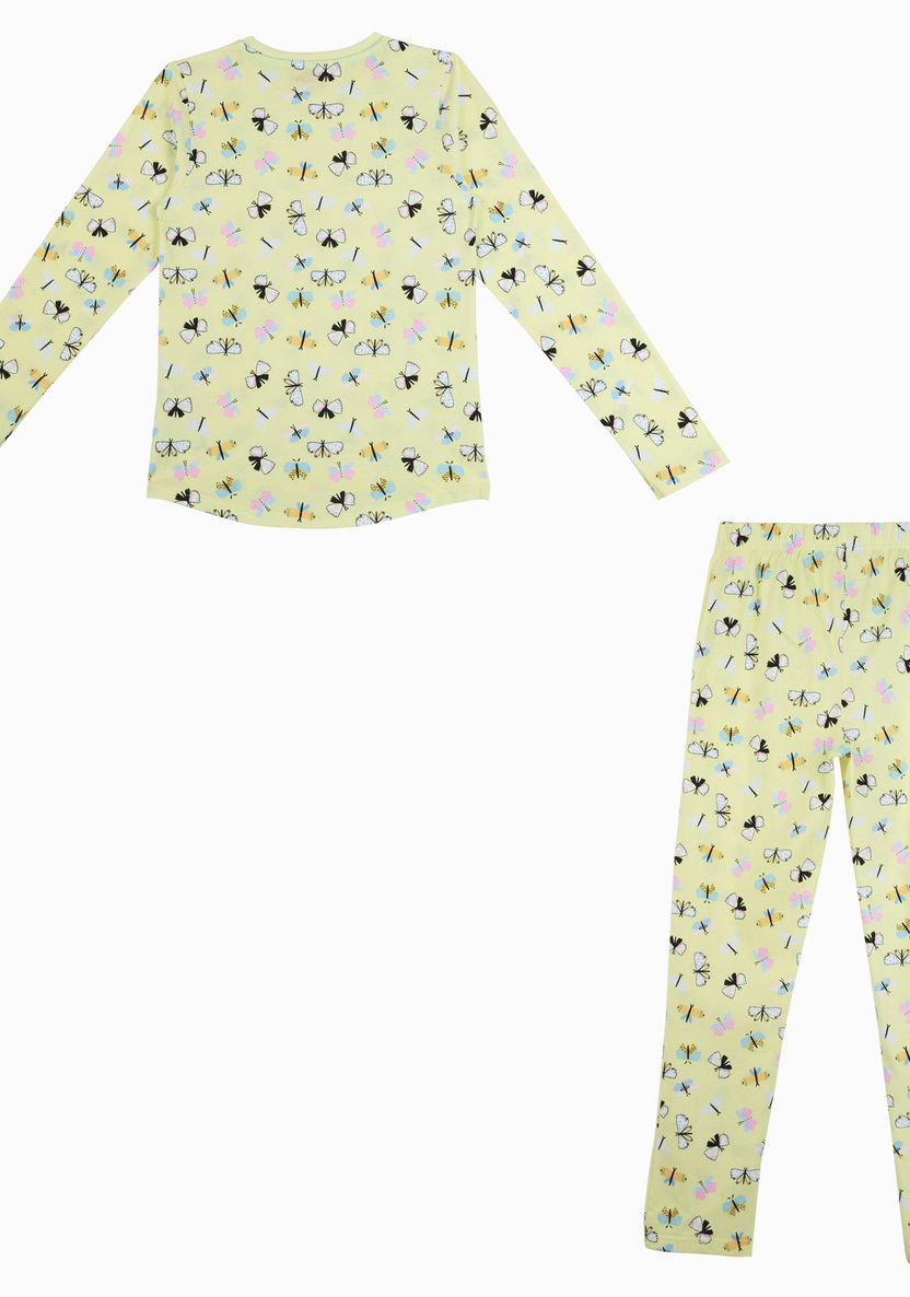 Juniors Printed T-shirt and Pyjama - Set of 2-Nightwear-image-1