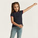 Juniors Ruffle Detail Polo T-shirt with Short Sleeves-T Shirts-thumbnail-1