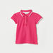 Juniors Ruffle Detail Polo T-shirt with Short Sleeves-T Shirts-thumbnail-0