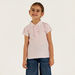 Juniors Ruffle Detail Polo T-shirt with Short Sleeves-T Shirts-thumbnail-0