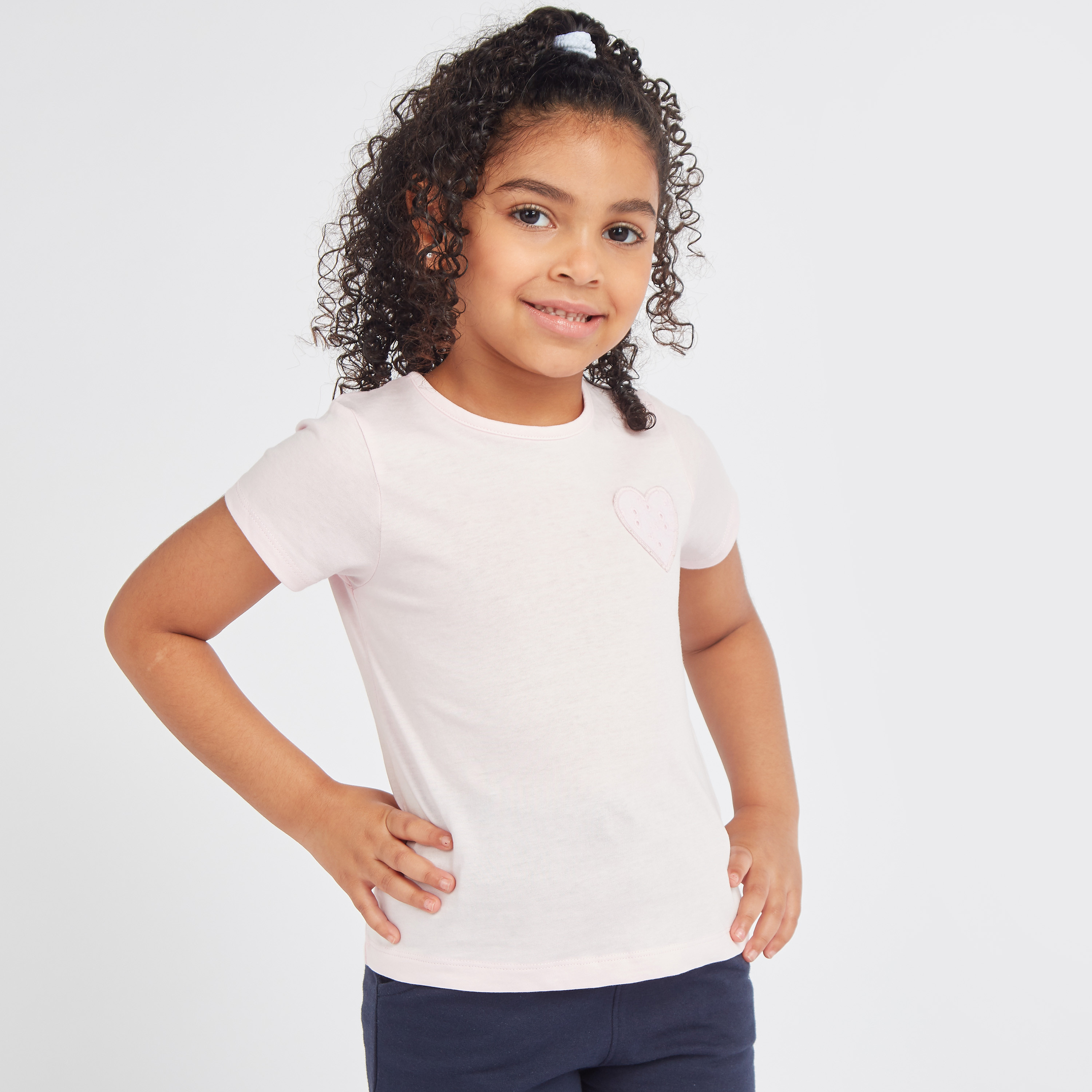 Juniors Solid Round Neck Top - Set of 2-girls-clothing-multipacks-image-3