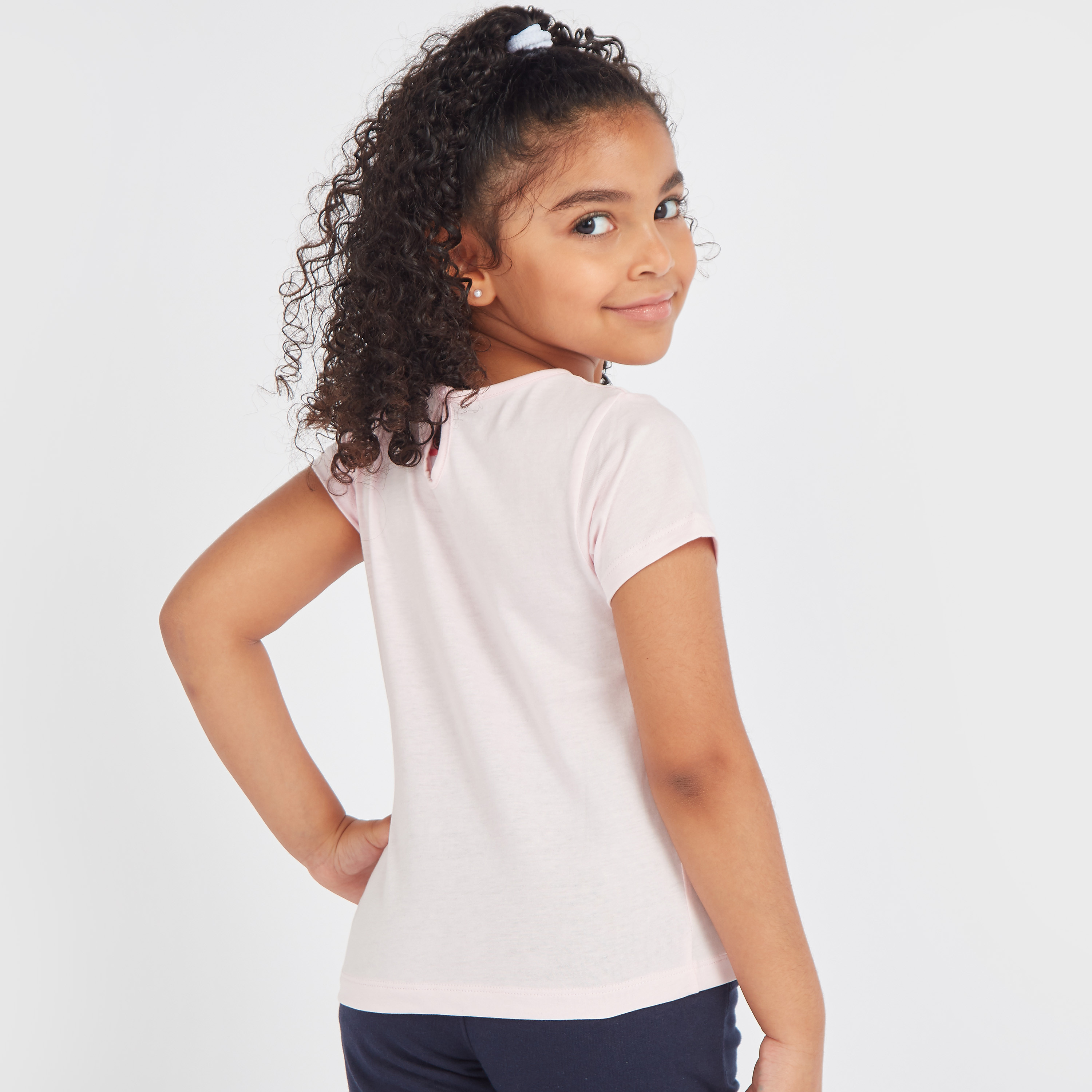 Juniors Solid Round Neck Top - Set of 2-girls-clothing-multipacks-image-5
