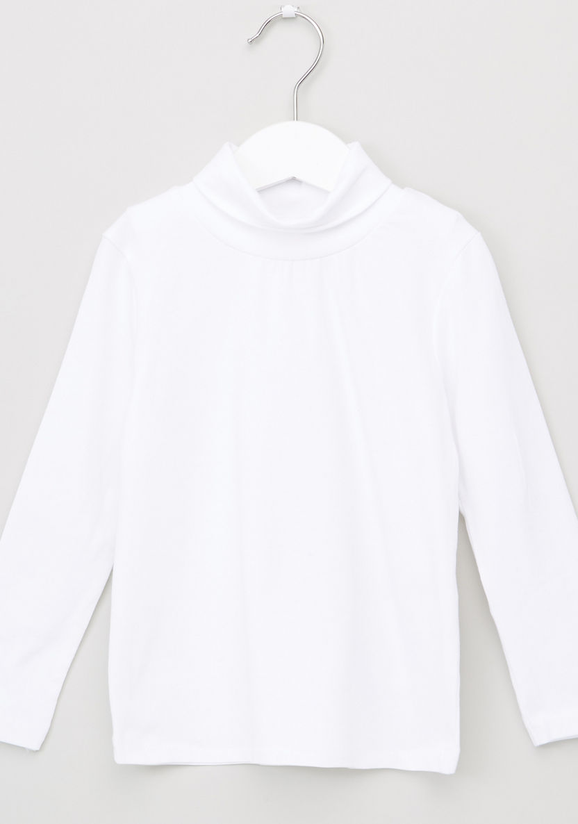 Juniors Turtleneck Long Sleeves T-shirt - Set of 2-T Shirts-image-4