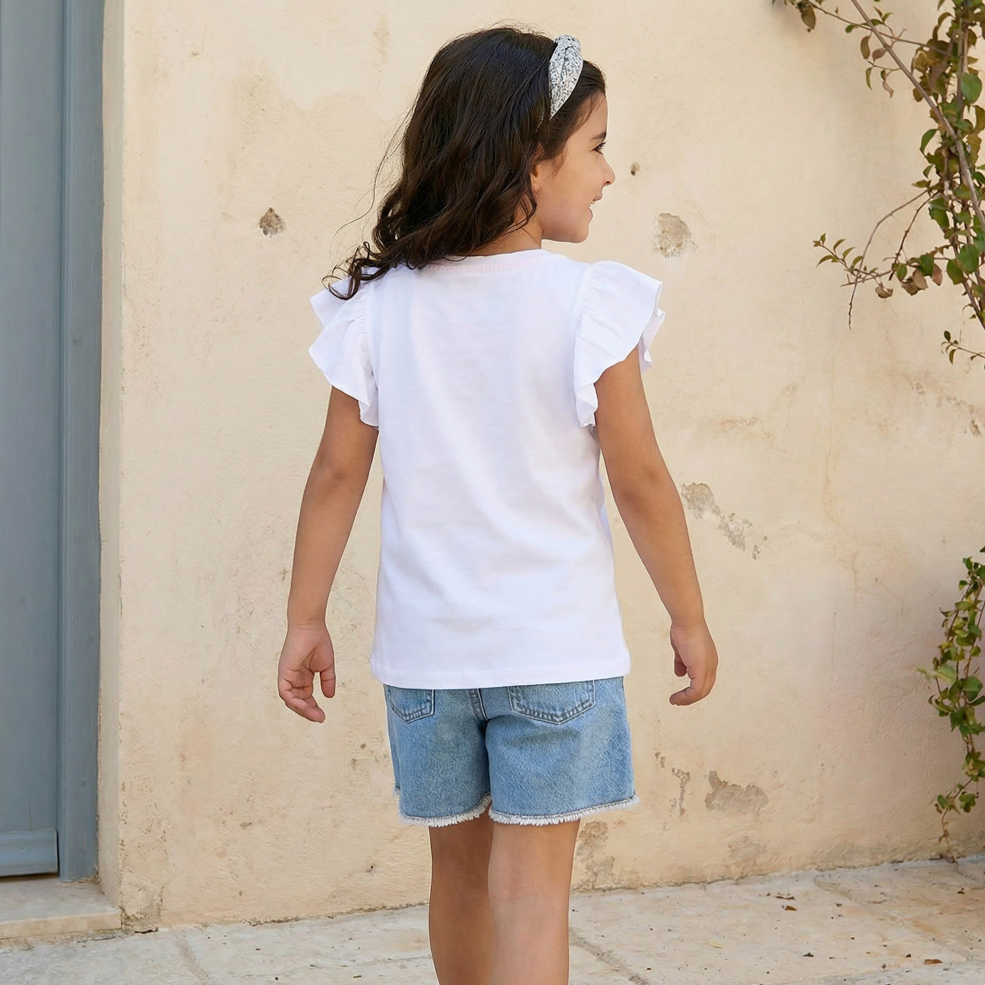 Juniors Solid Top with Ruffle Sleeves - Set of 2-girls-clothing-tshirts-image-3