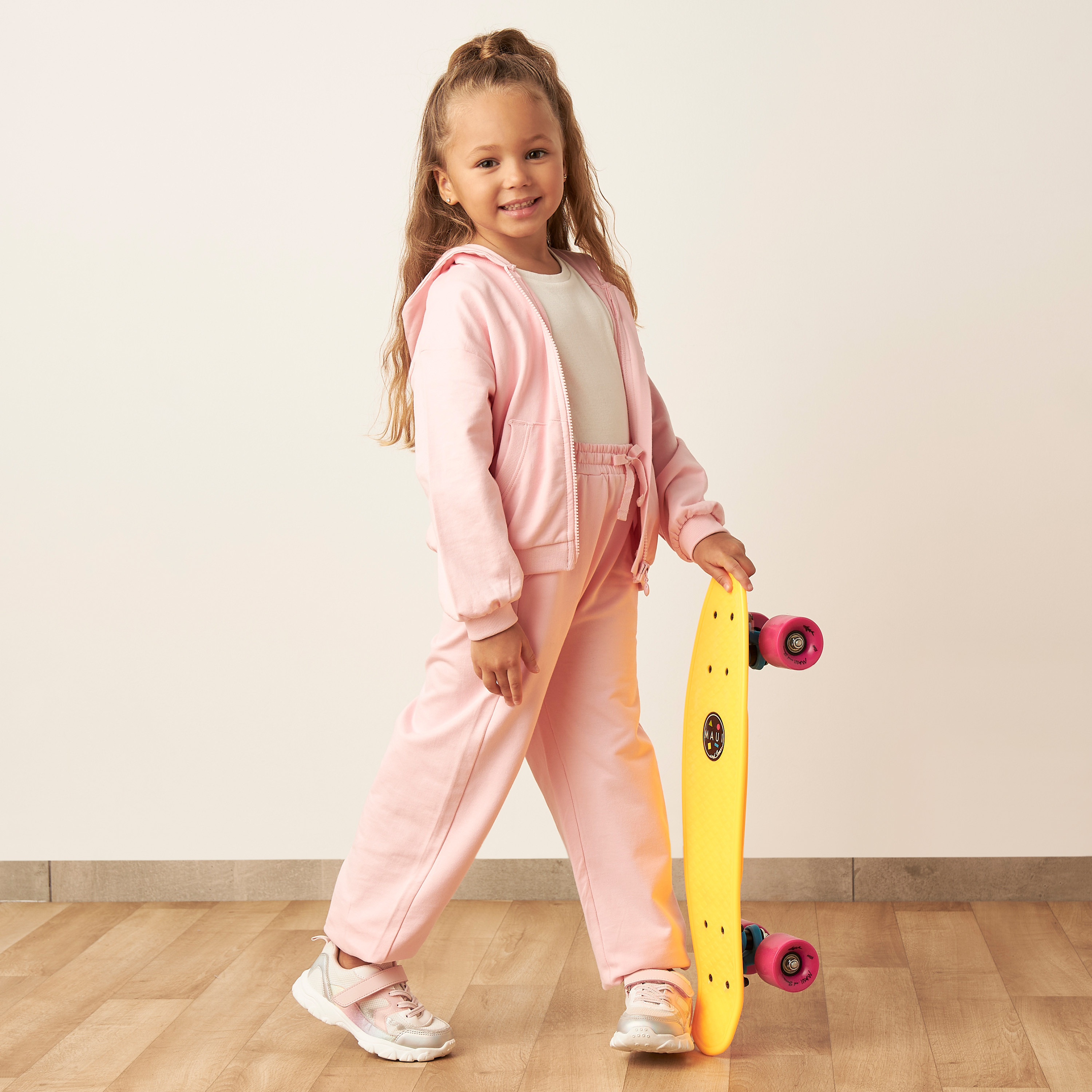 بنطلون سادة بجيوب ورباط إغلاق من جونيورز-baby-girls-clothing-bottoms-trousers-image-4