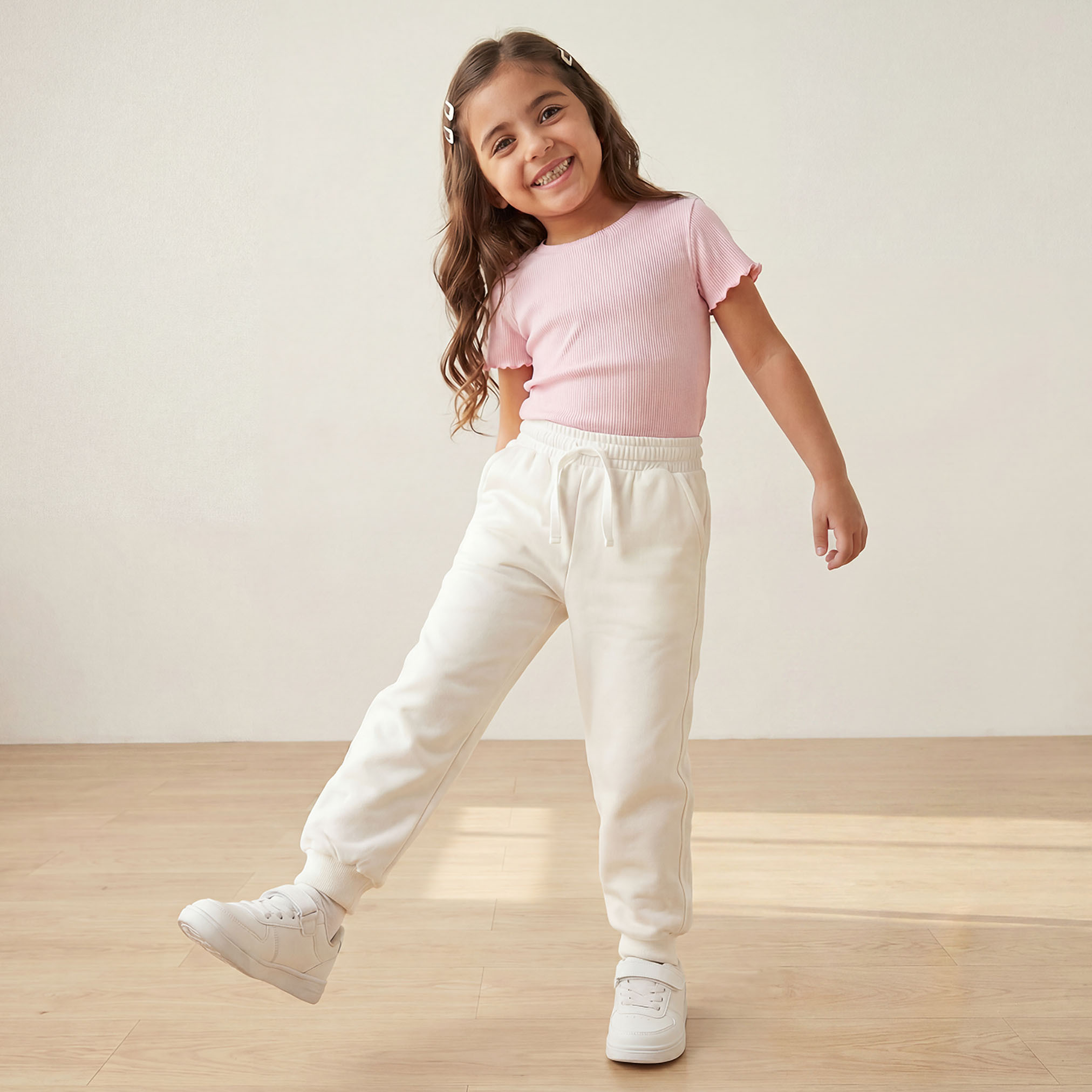 بنطلون رياضي بخصر مطاطي وحبال ضبط مع جيوب من جونيورز-girls-clothing-bottoms-joggersandtrackpants-image-2
