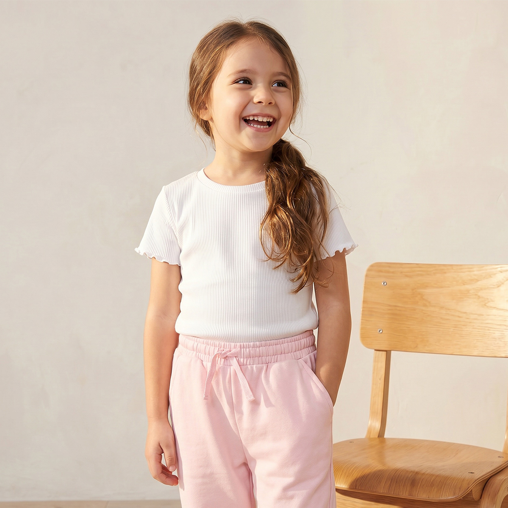 Juniors Elasticated Drawstring Joggers with Pockets-girls-clothing-schoolwear-bottoms-joggers-image-5