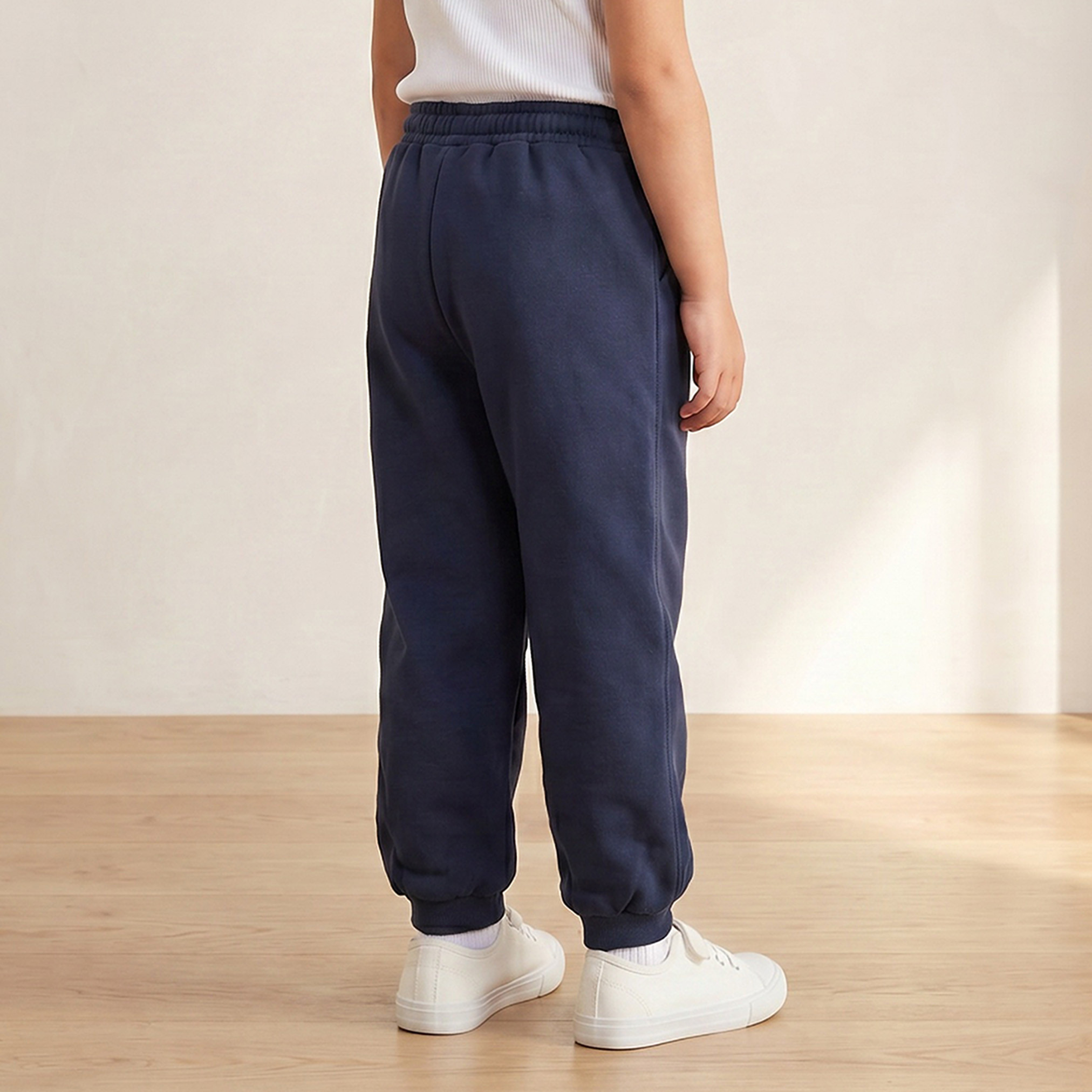 Juniors Elasticated Drawstring Joggers with Pockets-girls-clothing-schoolwear-bottoms-joggers-image-3