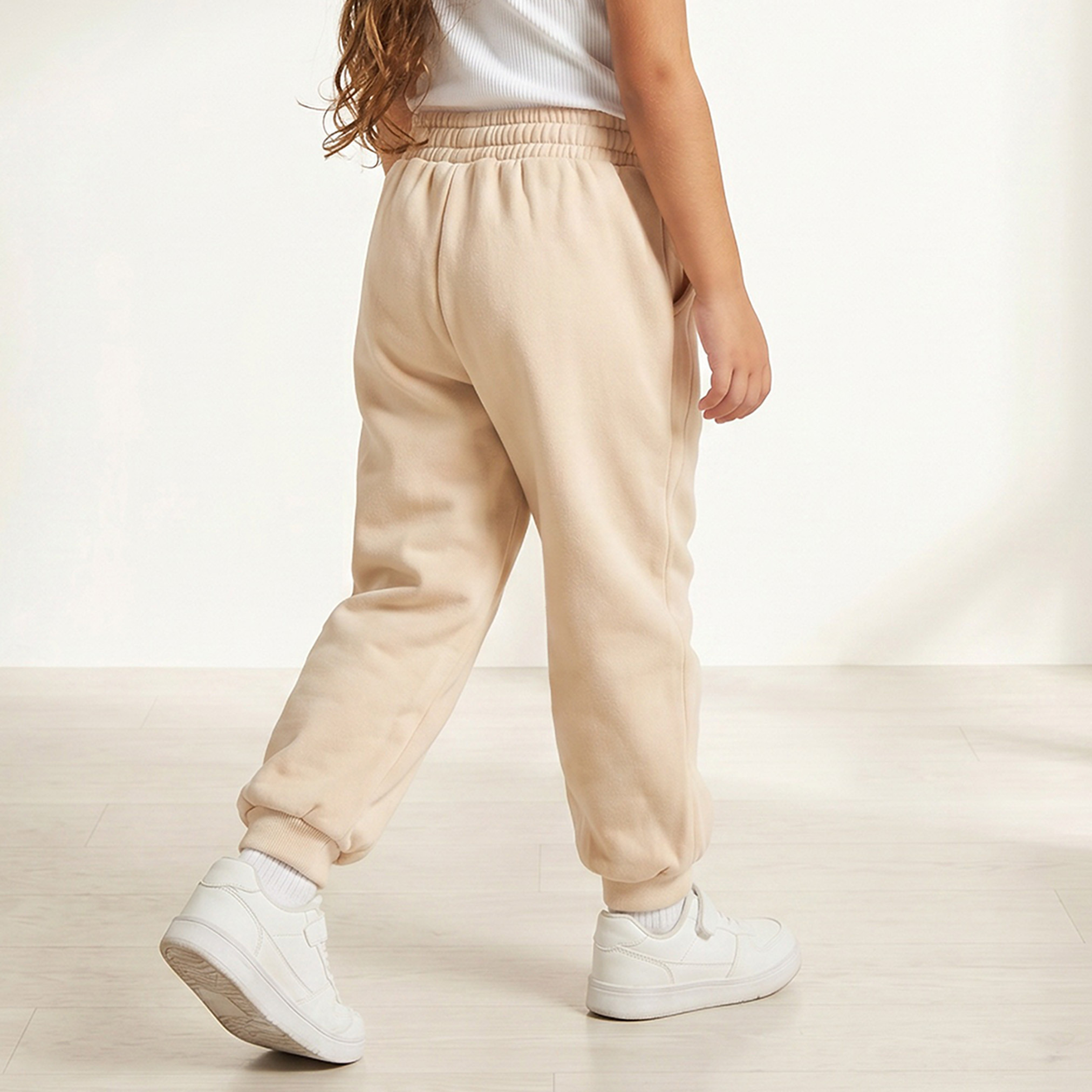Juniors Elasticated Drawstring Joggers with Pockets-girls-clothing-schoolwear-bottoms-joggers-image-3