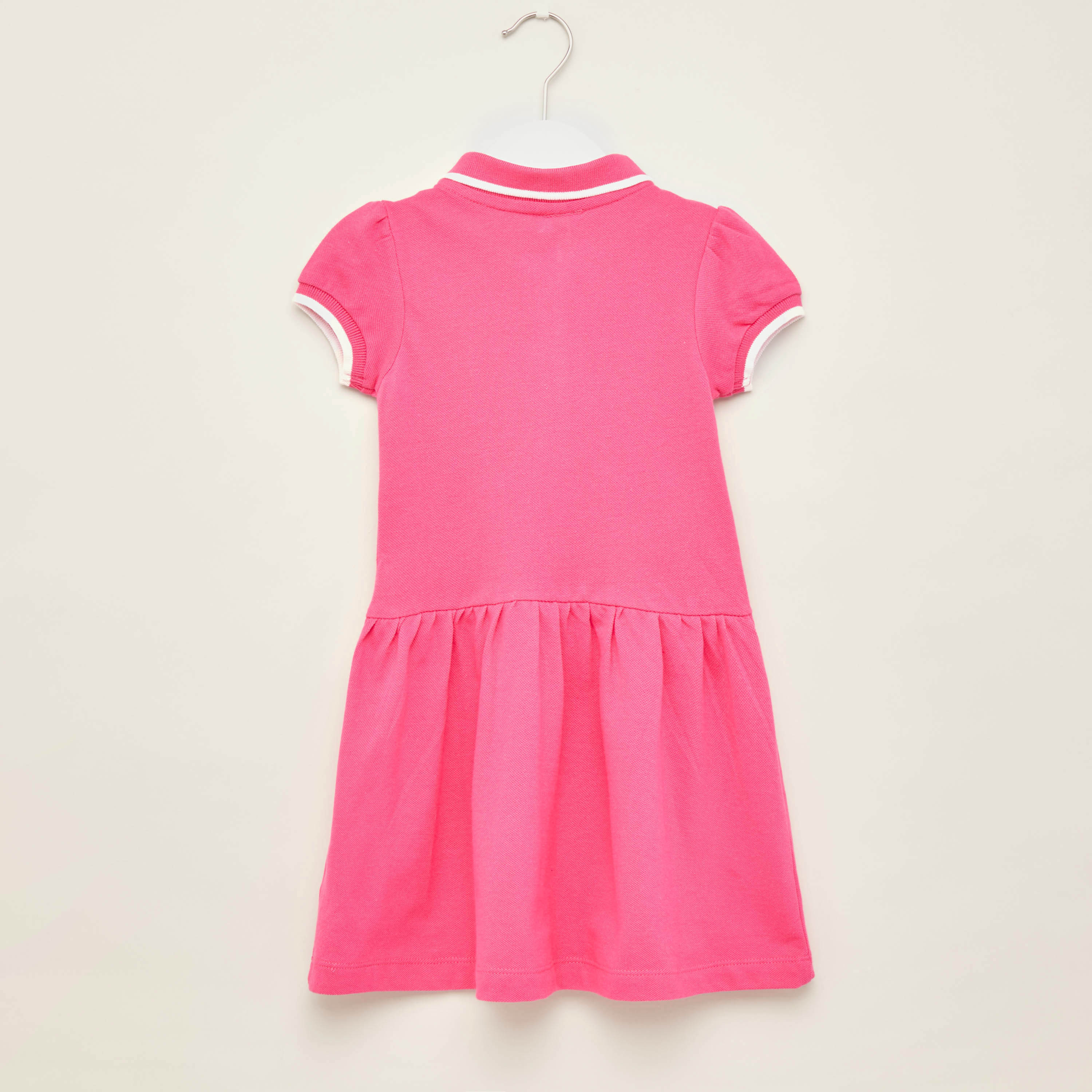 Juniors Solid Dress with Short Sleeves and  Piping Detail-girls-clothing-dressesandjumpsuits-image-3