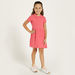 Juniors Solid Polo Dress with Short Sleeves and Button Closure-Dresses%2C Gowns and Frocks-thumbnail-1