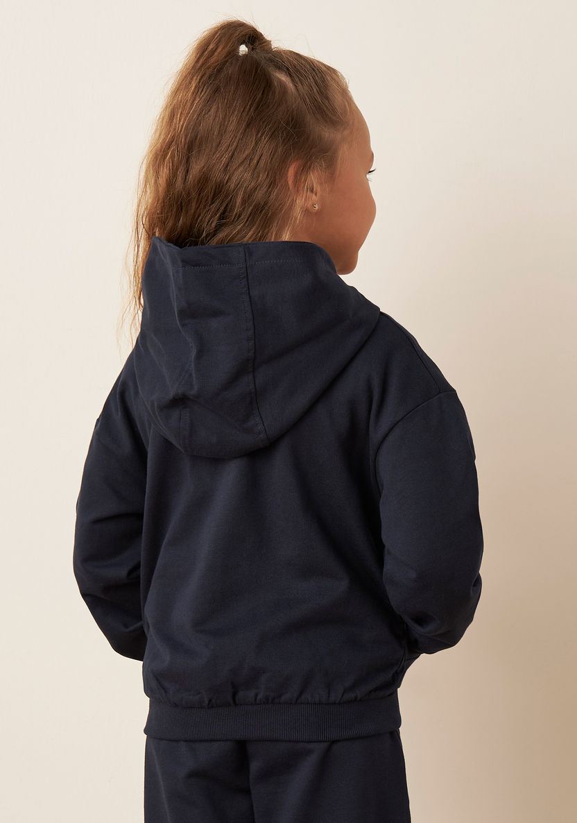Juniors Solid Hoodie with Pockets and Long Sleeves-Sweaters and Cardigans-image-2