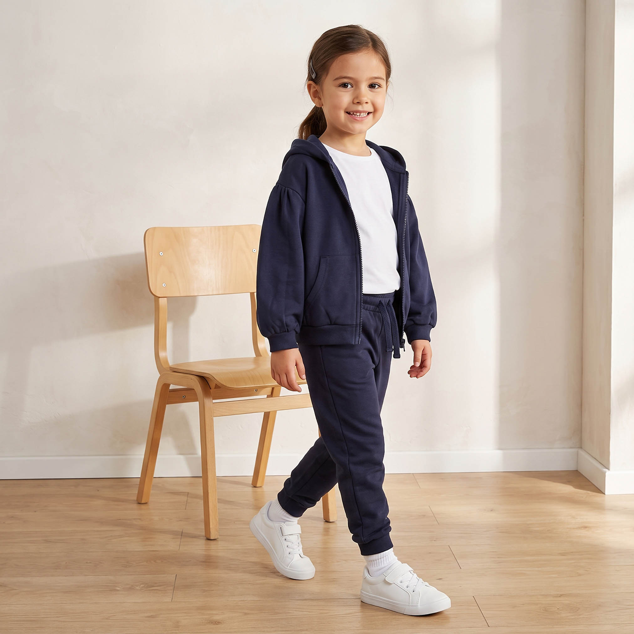 Juniors Hooded Sweatshirt with Long Sleeves-girls-clothing-sweatshirts-image-2