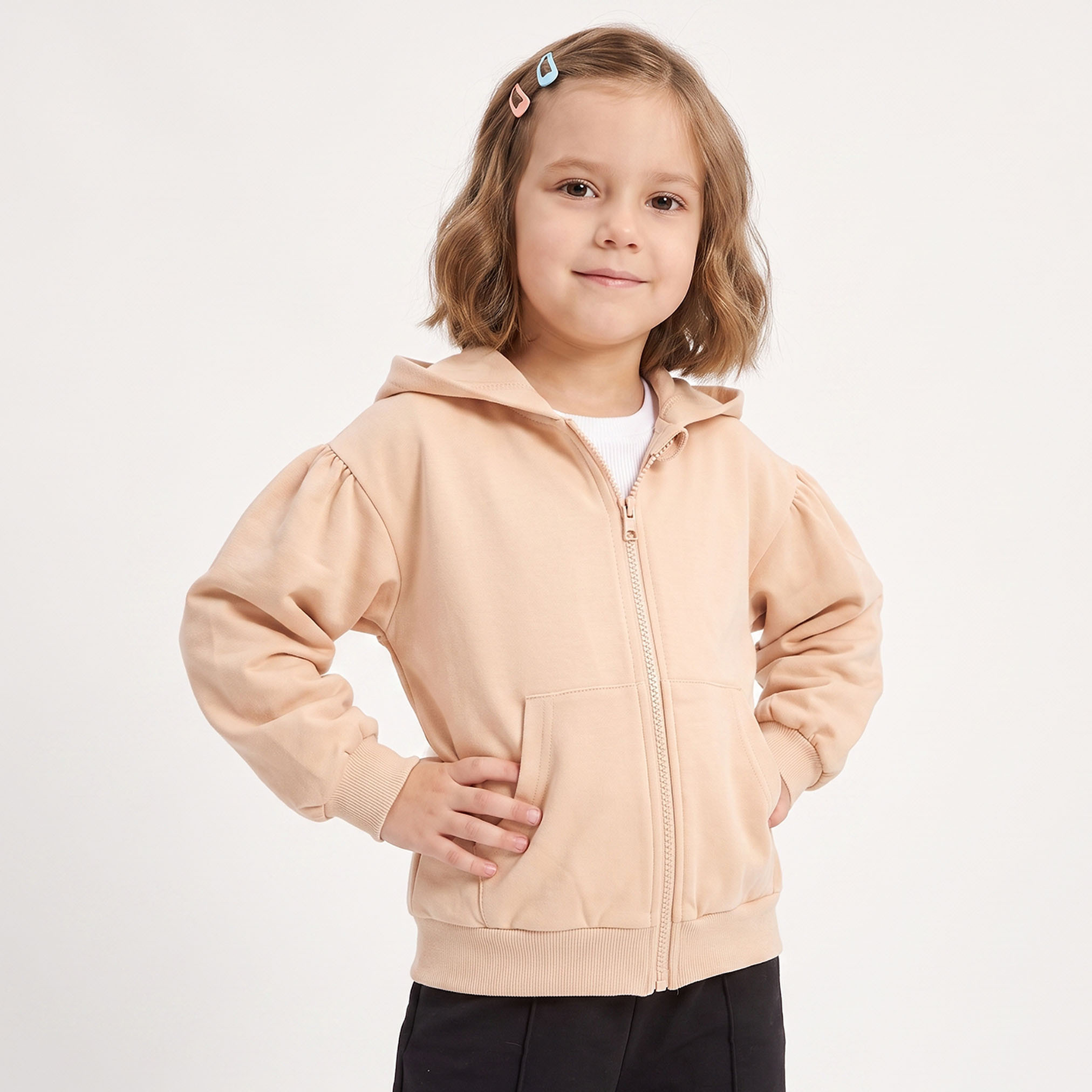 Juniors Hooded Sweatshirt with Long Sleeves-girls-clothing-sweatshirts-image-1