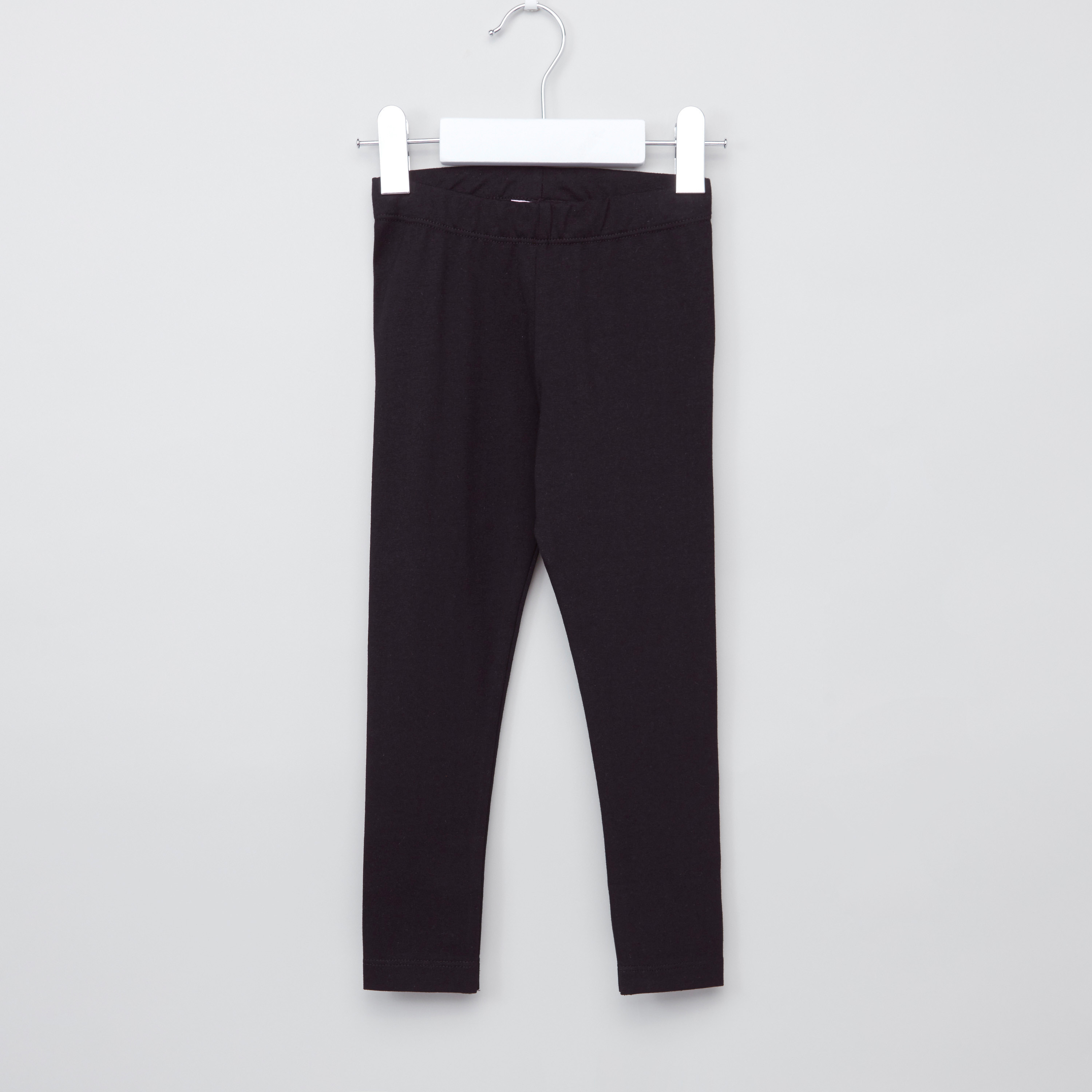 بنطلون ليقنز سادة بخصر مطاطي من جونيورز - طقم من قطعتين-baby-girls-clothing-bottoms-leggings-image-5