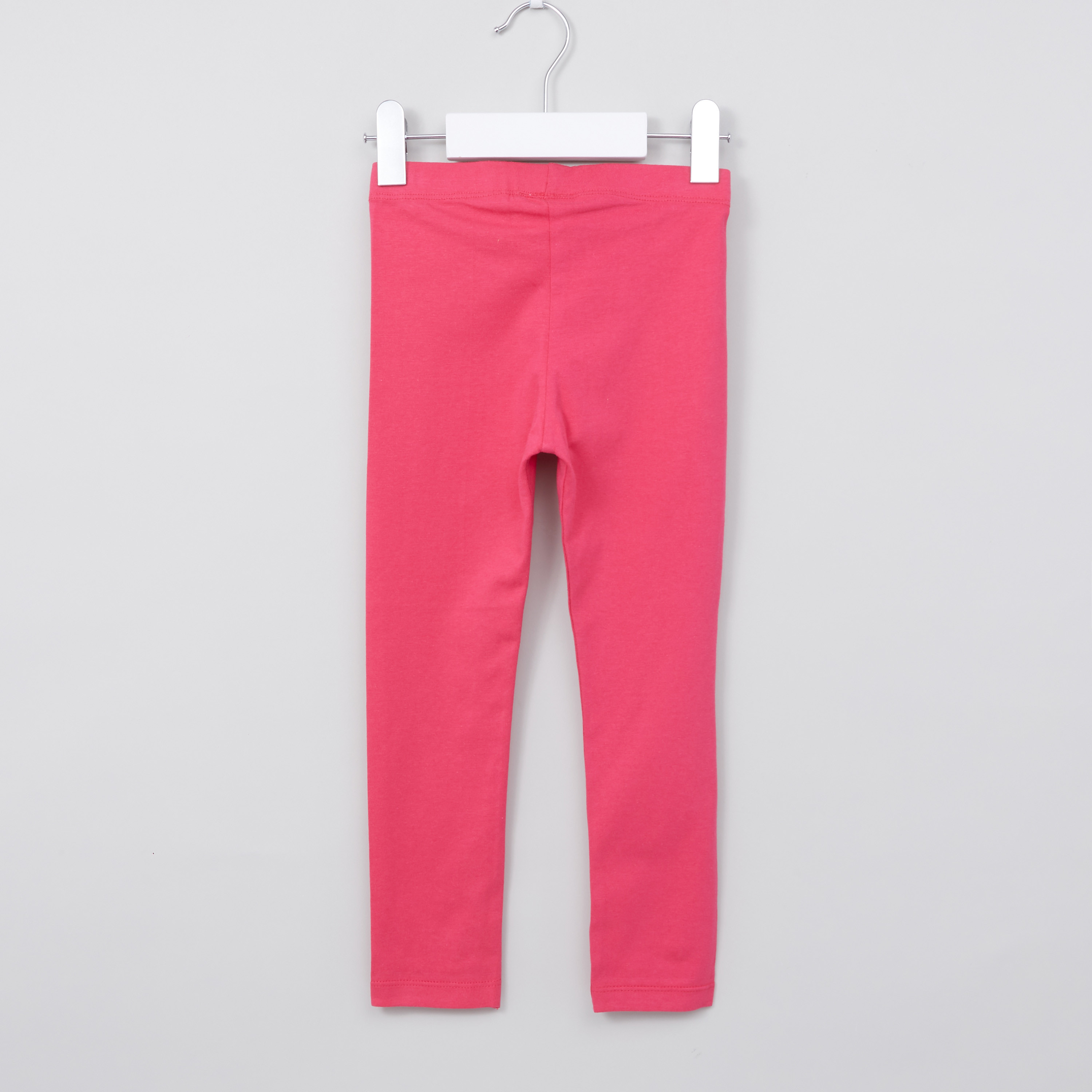 بنطلون ليقنز سادة بخصر مطاطي من جونيورز - طقم من قطعتين-baby-girls-clothing-bottoms-leggings-image-4