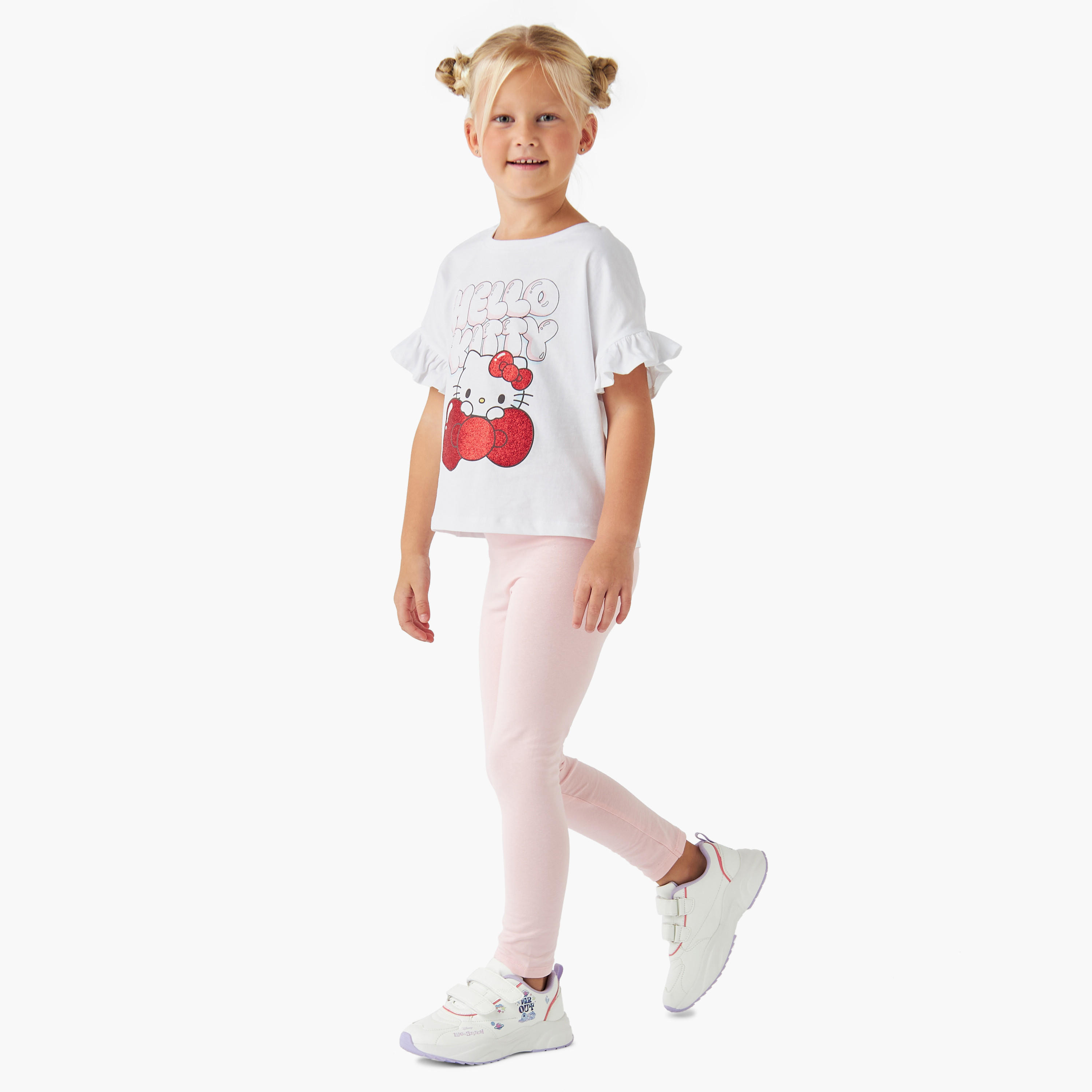 Juniors Solid Leggings with Elasticated Waistband - Set of 2-baby-girls-clothing-bottoms-leggings-image-7