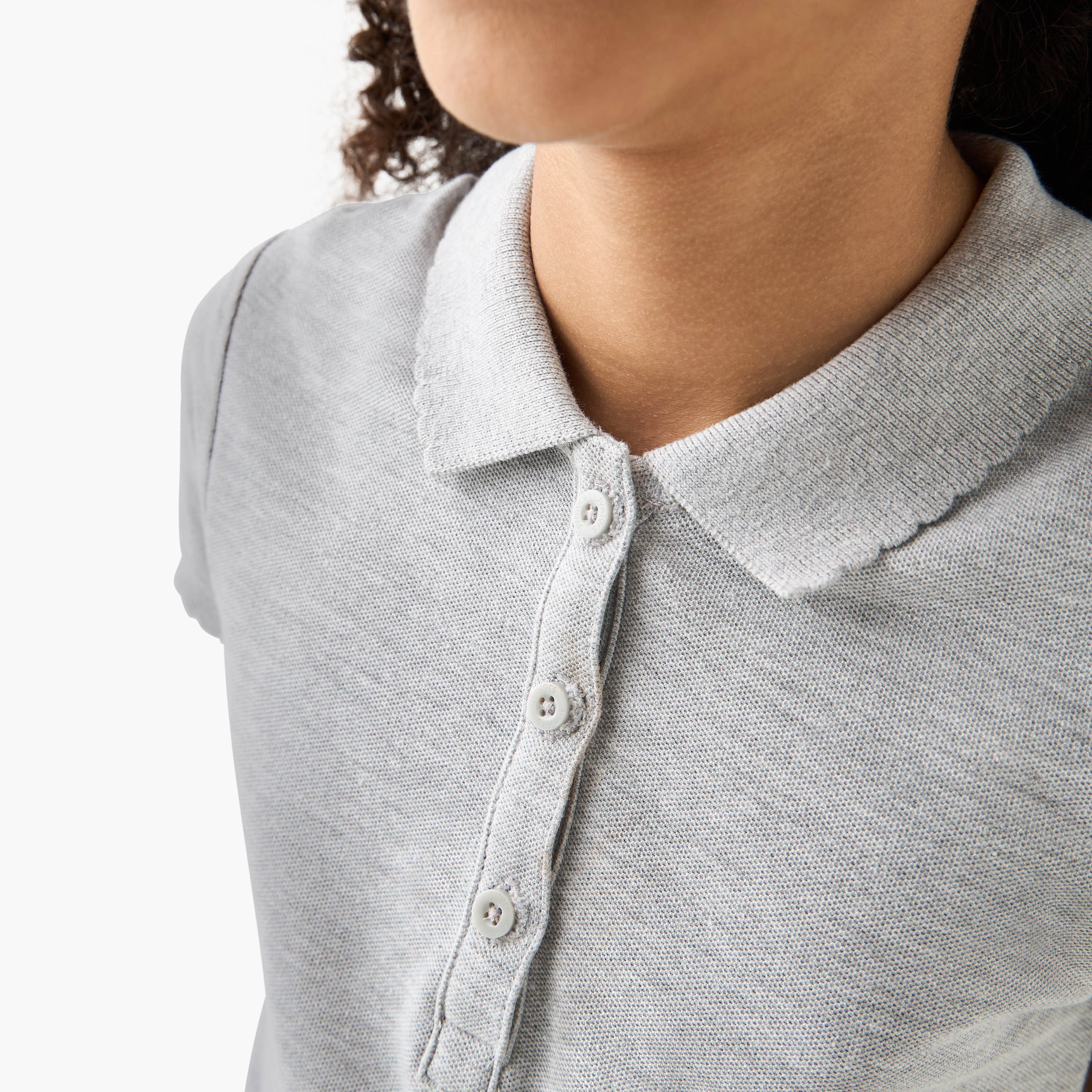 تيشيرت بياقة بولو وأكمام قصيرة من جونيورز-girls-clothing-tshirts-image-4