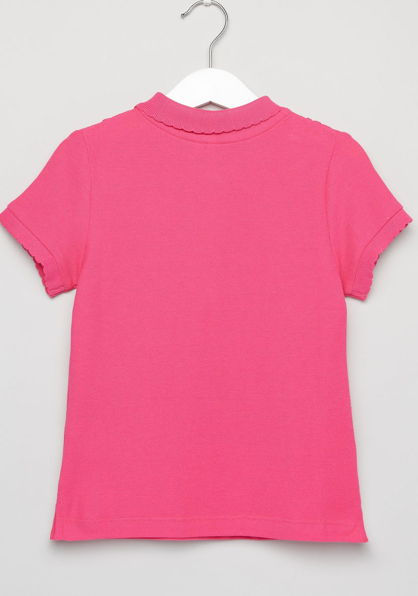 Juniors Polo Neck T-shirt with Short Sleeves-T Shirts-image-2