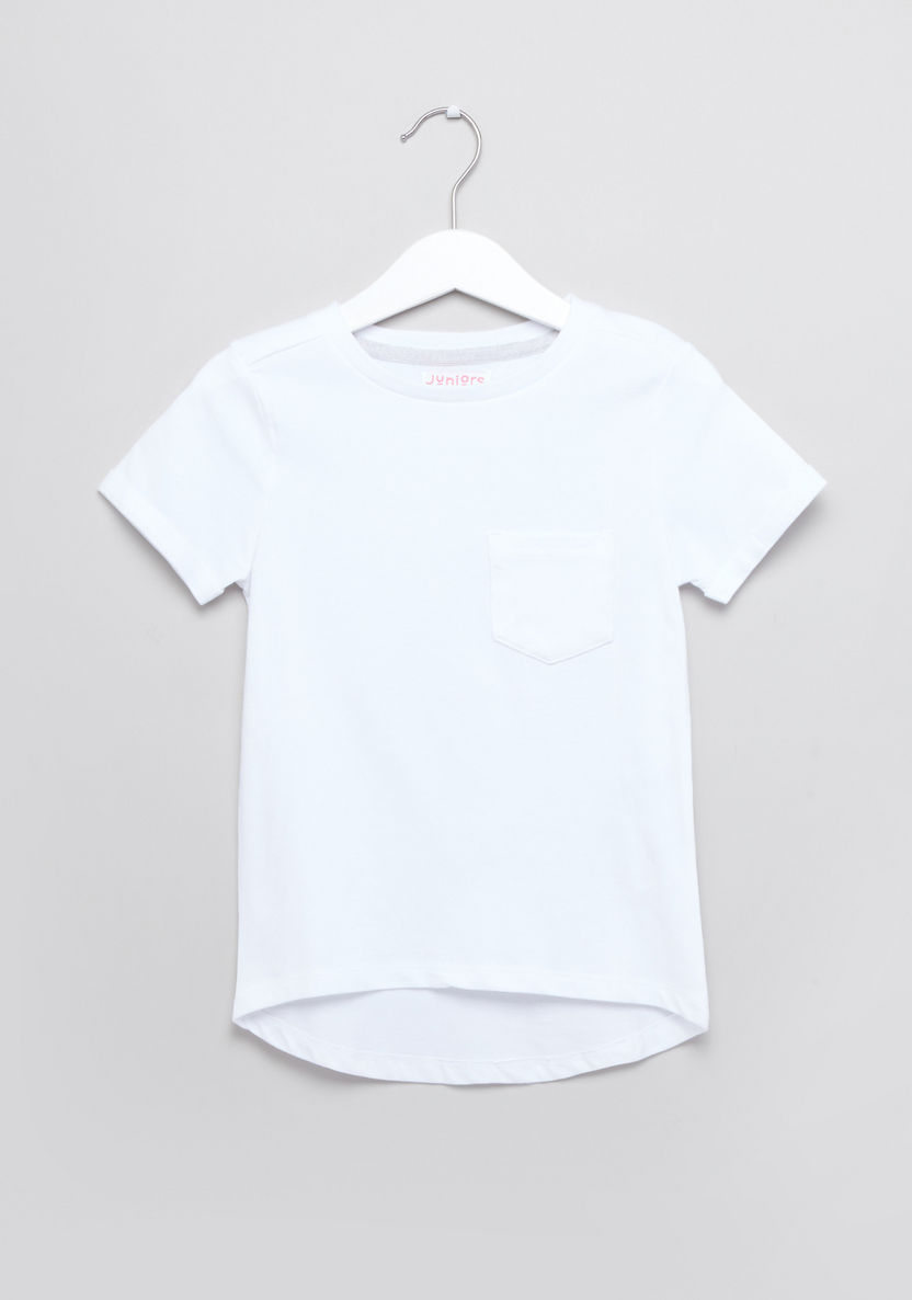 Juniors Round Neck Short Sleeves T-shirt - Set of 2-T Shirts-image-4