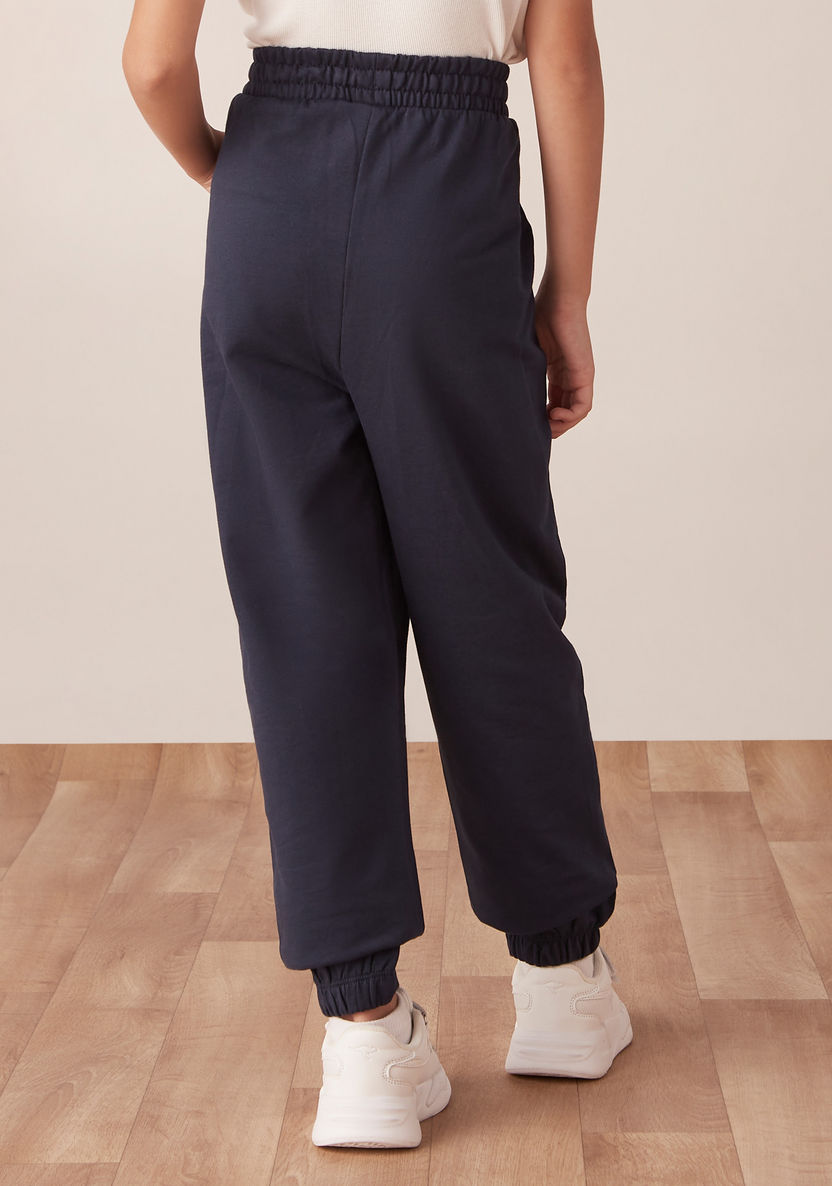Juniors Solid Joggers with Drawstring Closure and Pockets-Joggers-image-2