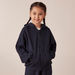Juniors Solid Zip Through Hoodie with Long Sleeves-Sweaters and Cardigans-thumbnailMobile-0