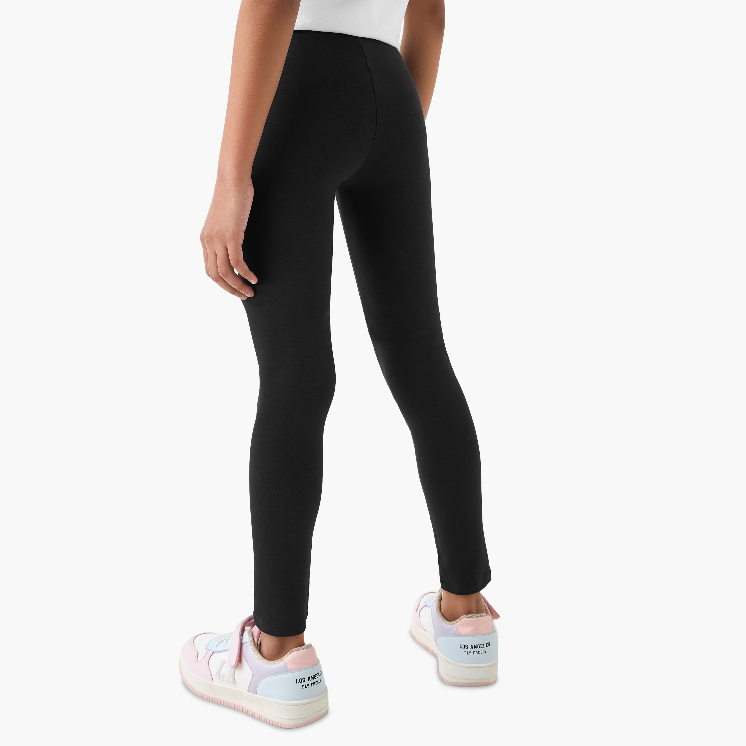 Juniors Full Length Leggings with Elasticised Waistband-girls-clothing-bottoms-leggings-image-3