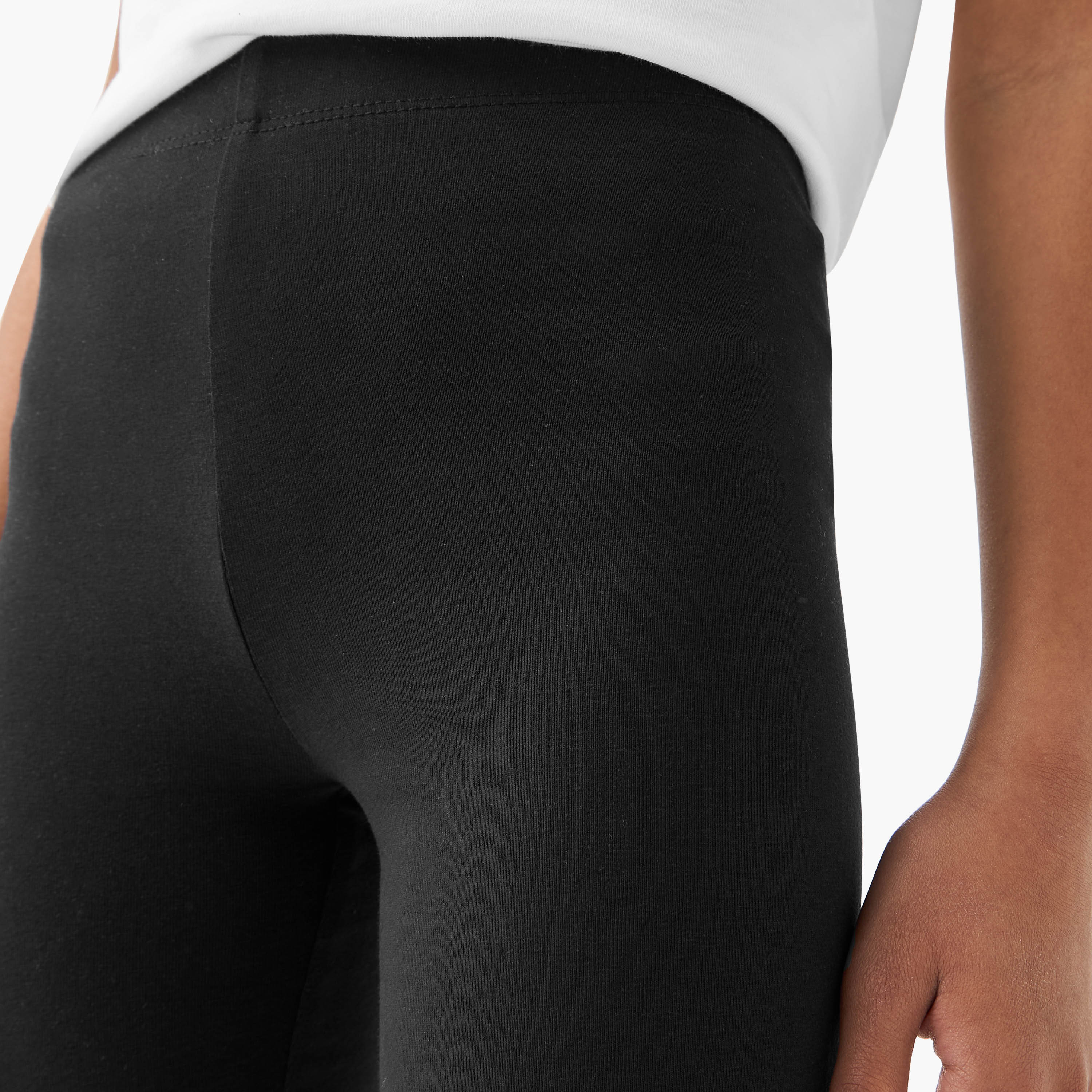 Juniors Full Length Leggings with Elasticised Waistband-girls-clothing-bottoms-leggings-image-4