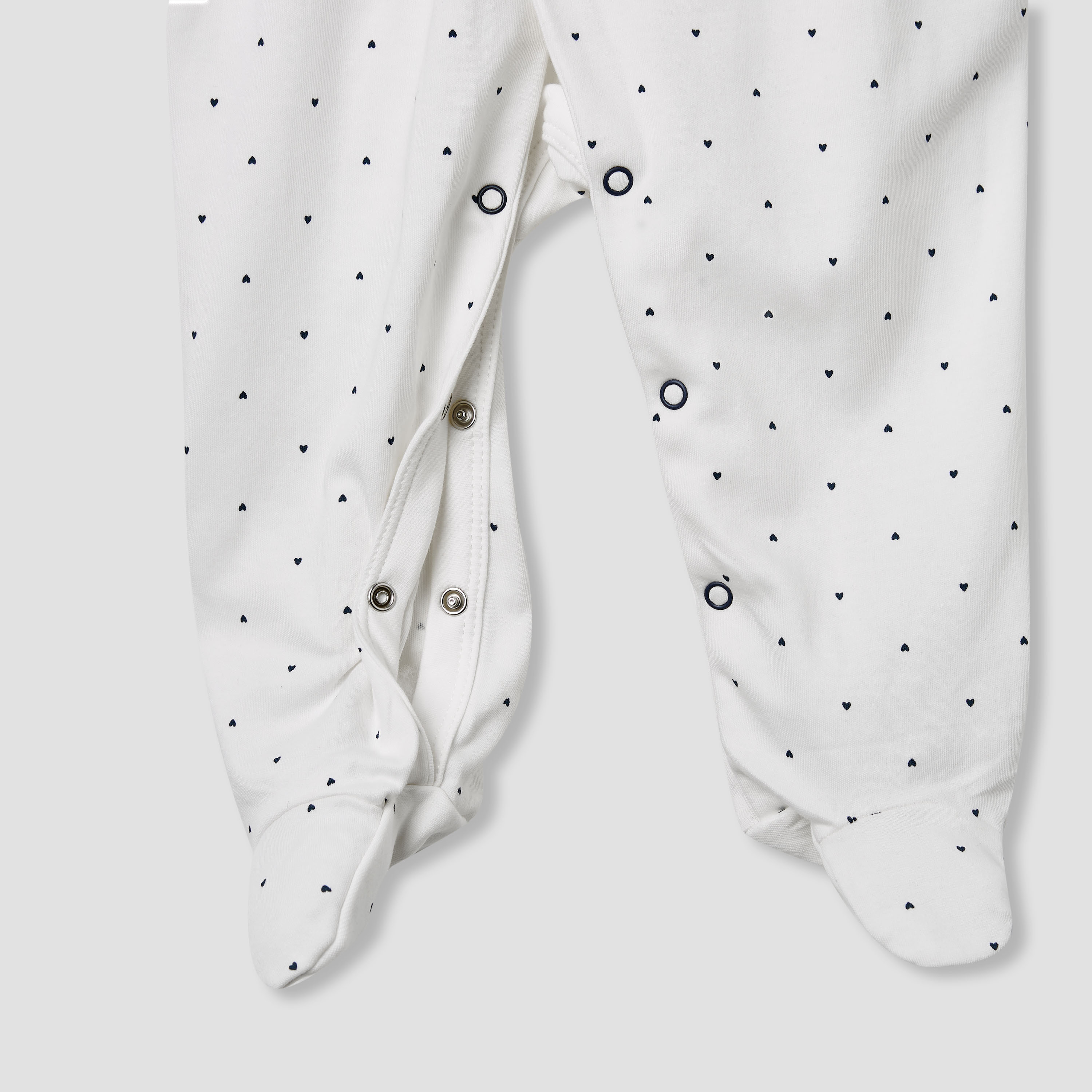 Juniors Heart Print Closed Feet Sleepsuit with Long Sleeves-baby-girls-clothing-nightwear-sleepsuits-image-4