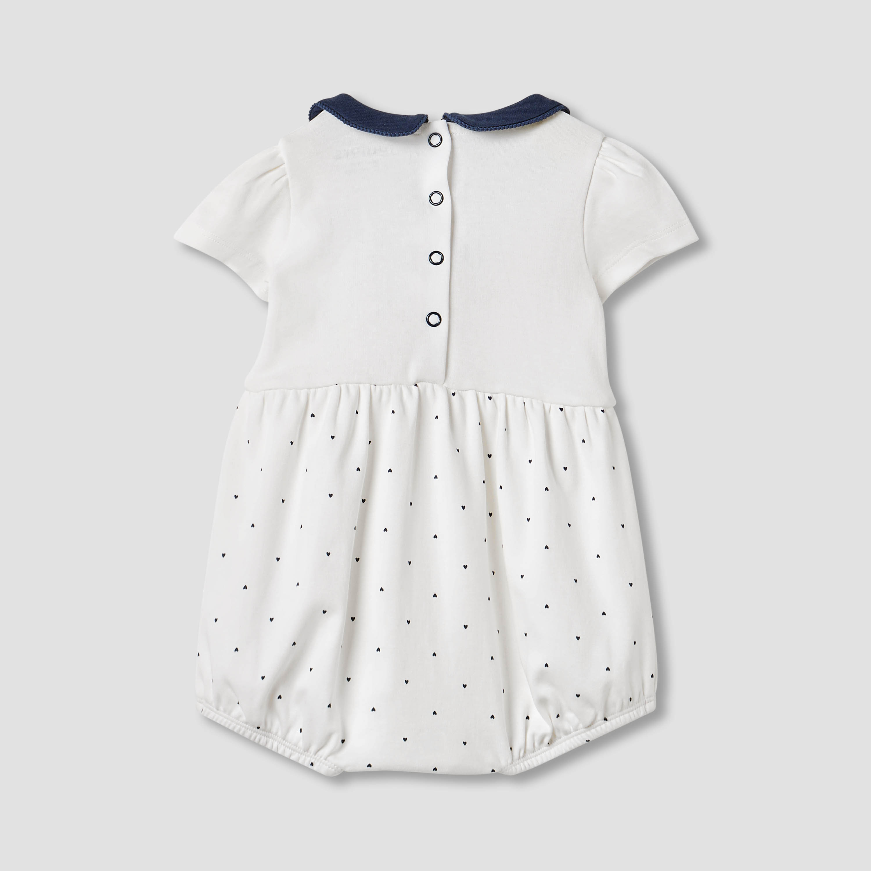 أفرول بطبعات قلوب بأكمام قصيرة وأزرار إغلاق من جونيورز-baby-girls-clothing-rompers-image-2