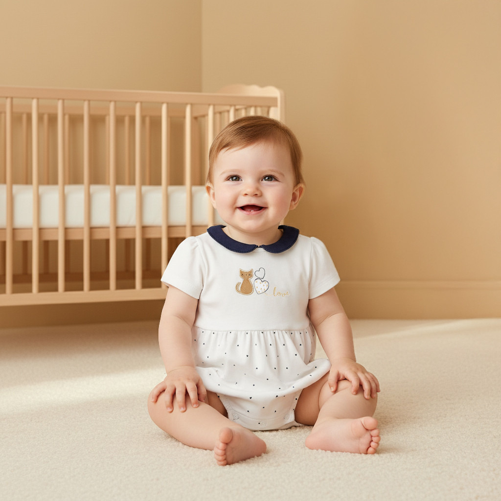 أفرول بطبعات قلوب بأكمام قصيرة وأزرار إغلاق من جونيورز-baby-girls-clothing-rompers-image-10