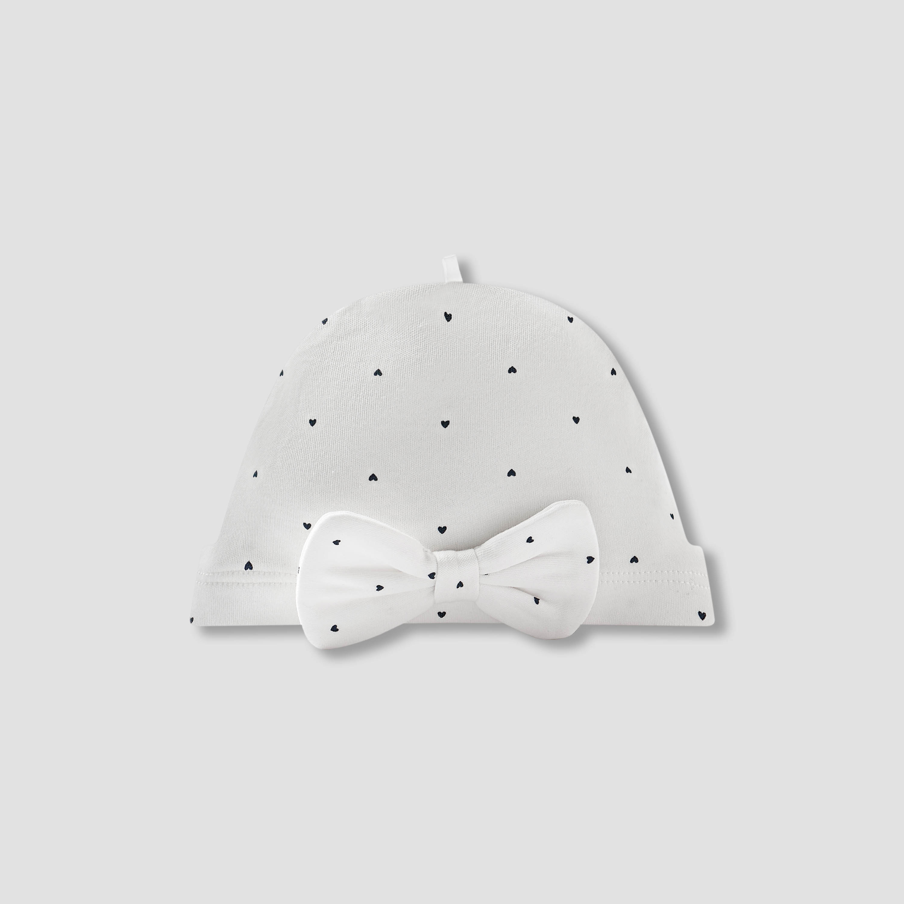 Juniors Heart Print Cap with Bow Accent-baby-girls-accessories-caps-image-2