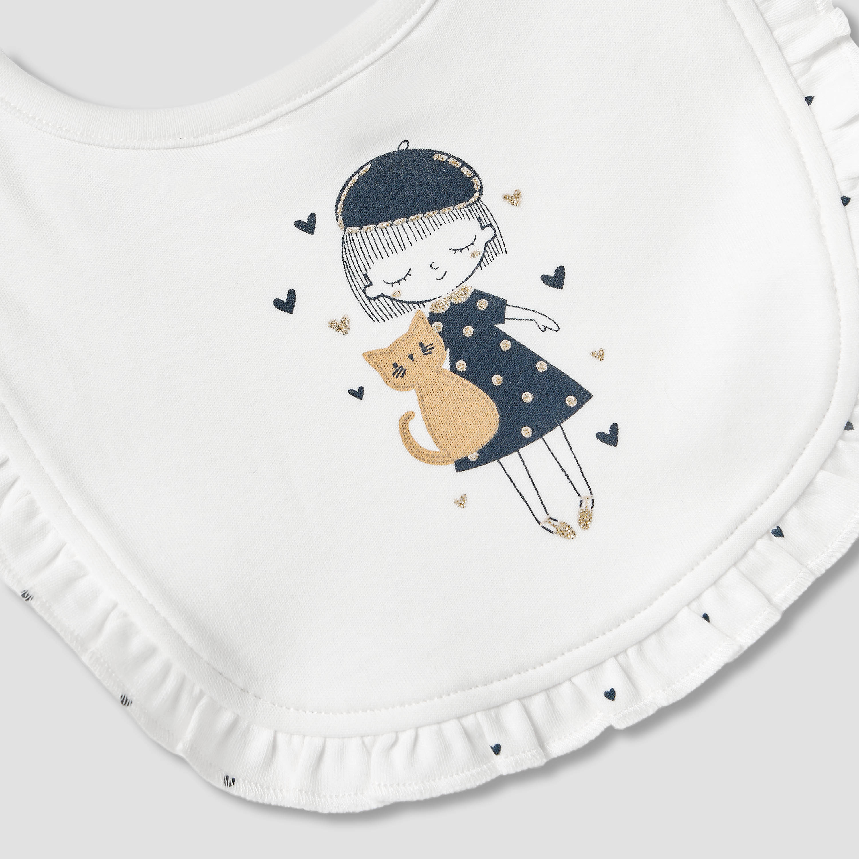 Juniors Printed Bib with Snap Button Closure-baby-feeding-bibs-image-3
