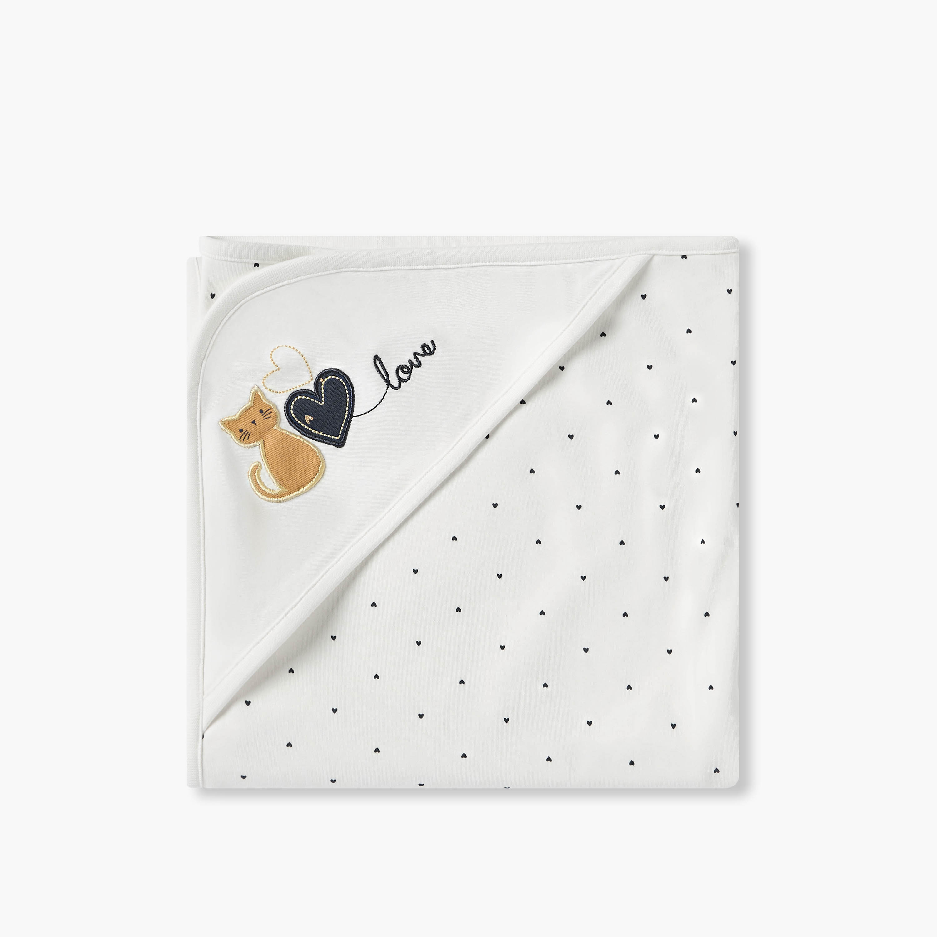 Juniors Heart Print Receiving Blanket-baby-nursery-blanketsandswaddles-receivingblankets-image-3