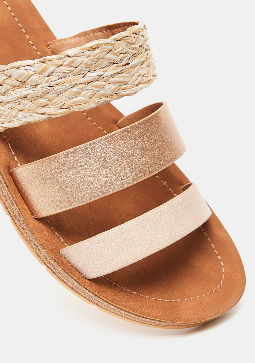 Le Confort Open Toe Slip-On Sandals-Women%27s Flat Sandals-image-3