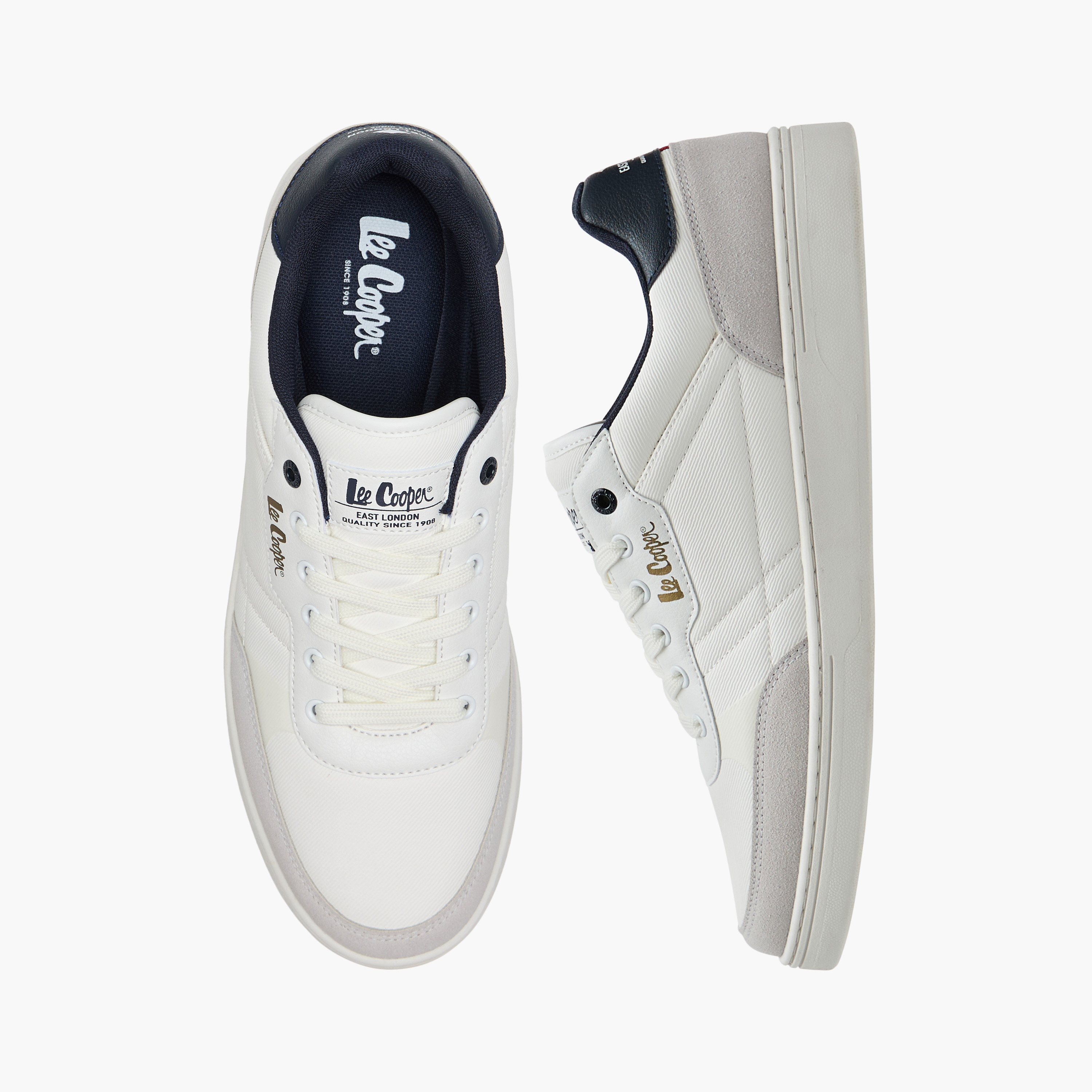 Lee Cooper Men's Logo Print Lace-Up Sneakers-men-shoes-sneakers-image-1