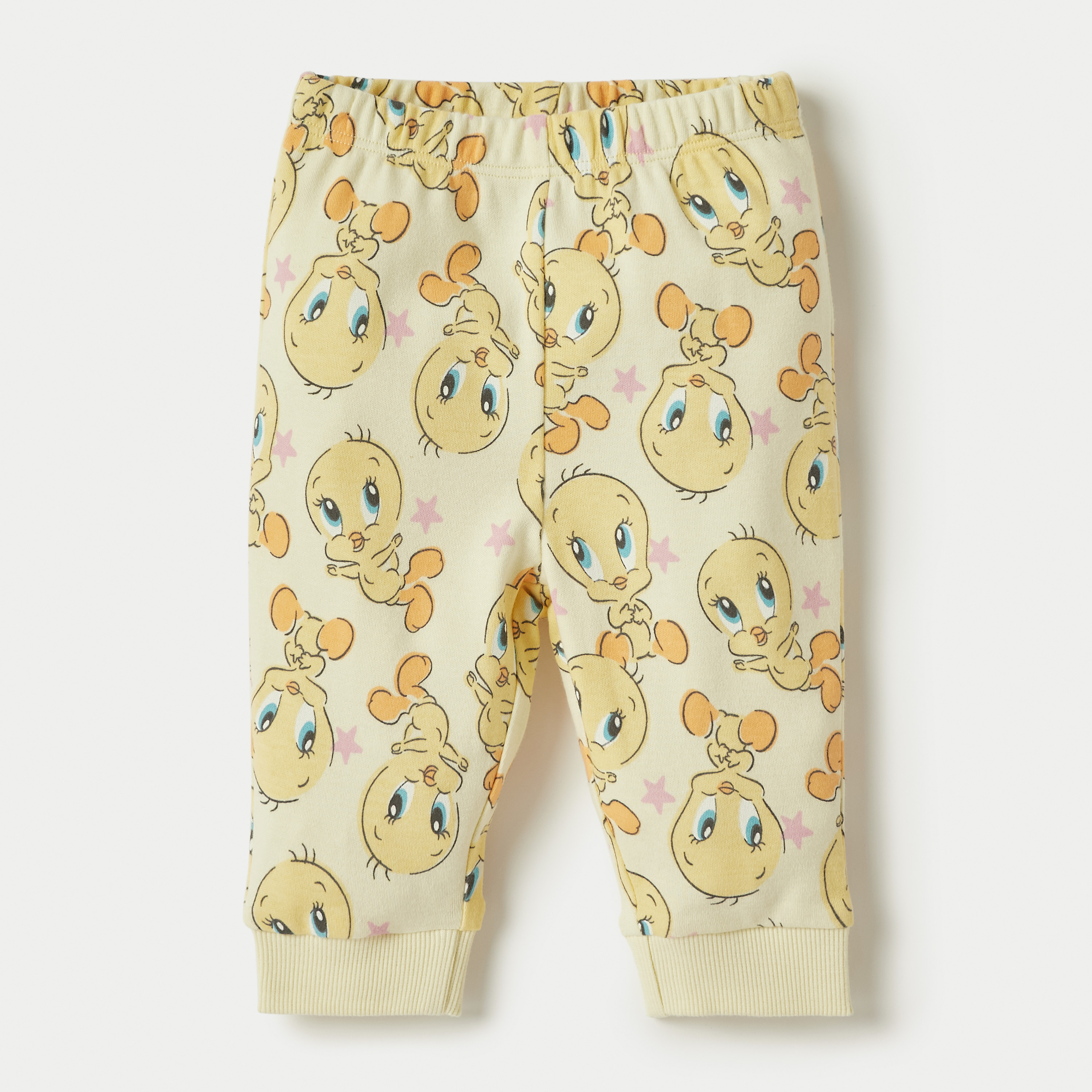 Tweety Print T-shirt and Pyjama Set-baby-girls-clothing-nightwear-pyjamasets-image-3