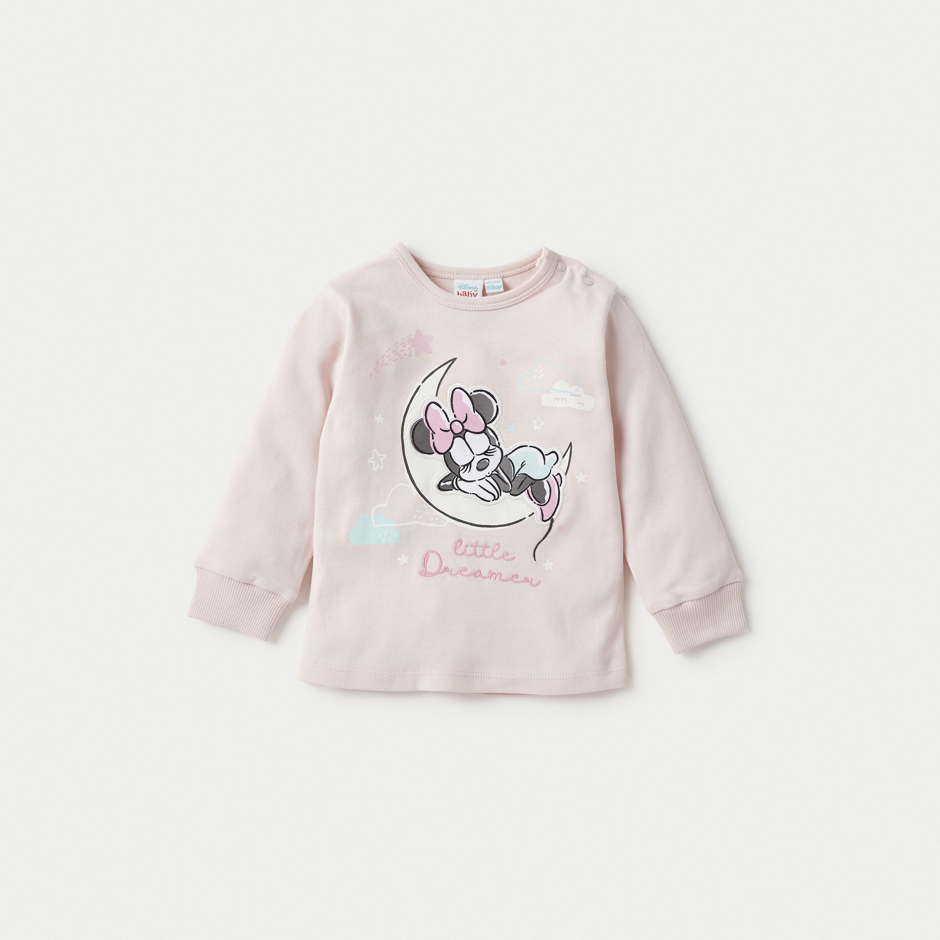 Disney Minnie Mouse Print Sweatshirt and Pyjama Set-baby-girls-clothing-nightwear-pyjamasets-image-2