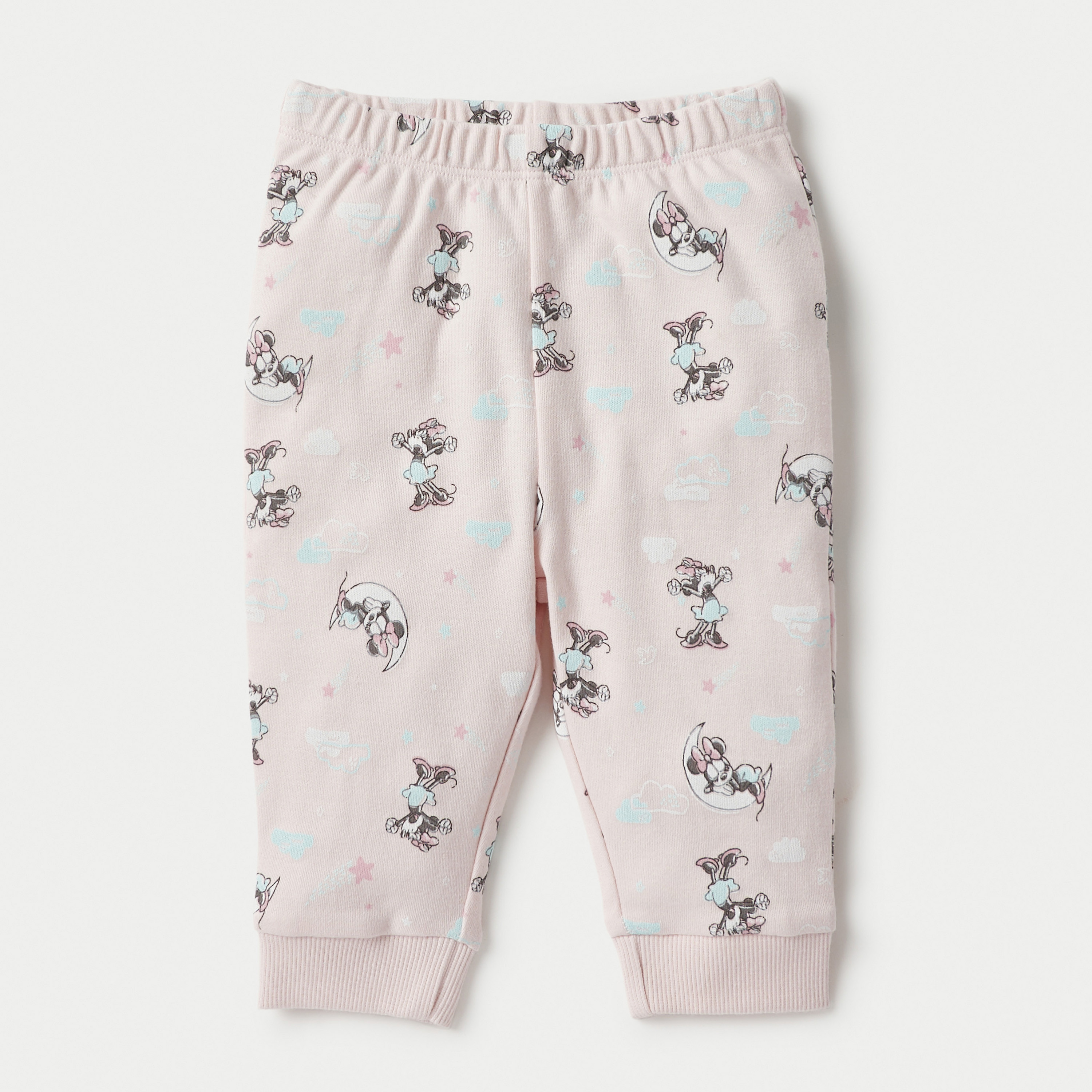 Disney Minnie Mouse Print Sweatshirt and Pyjama Set-baby-girls-clothing-nightwear-pyjamasets-image-3